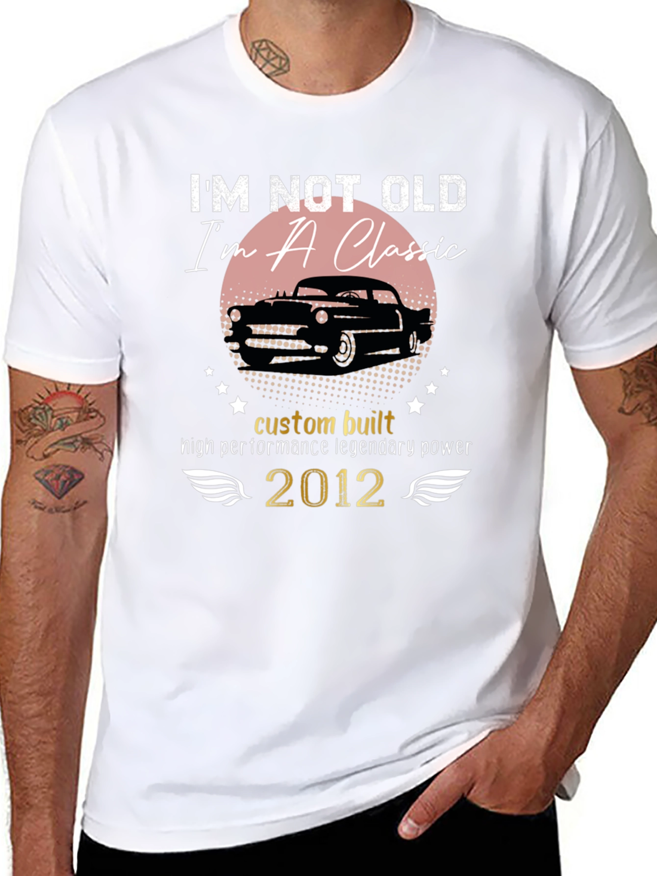Classic Car T-Shirt - Im Not Old Im a Classic - Black
