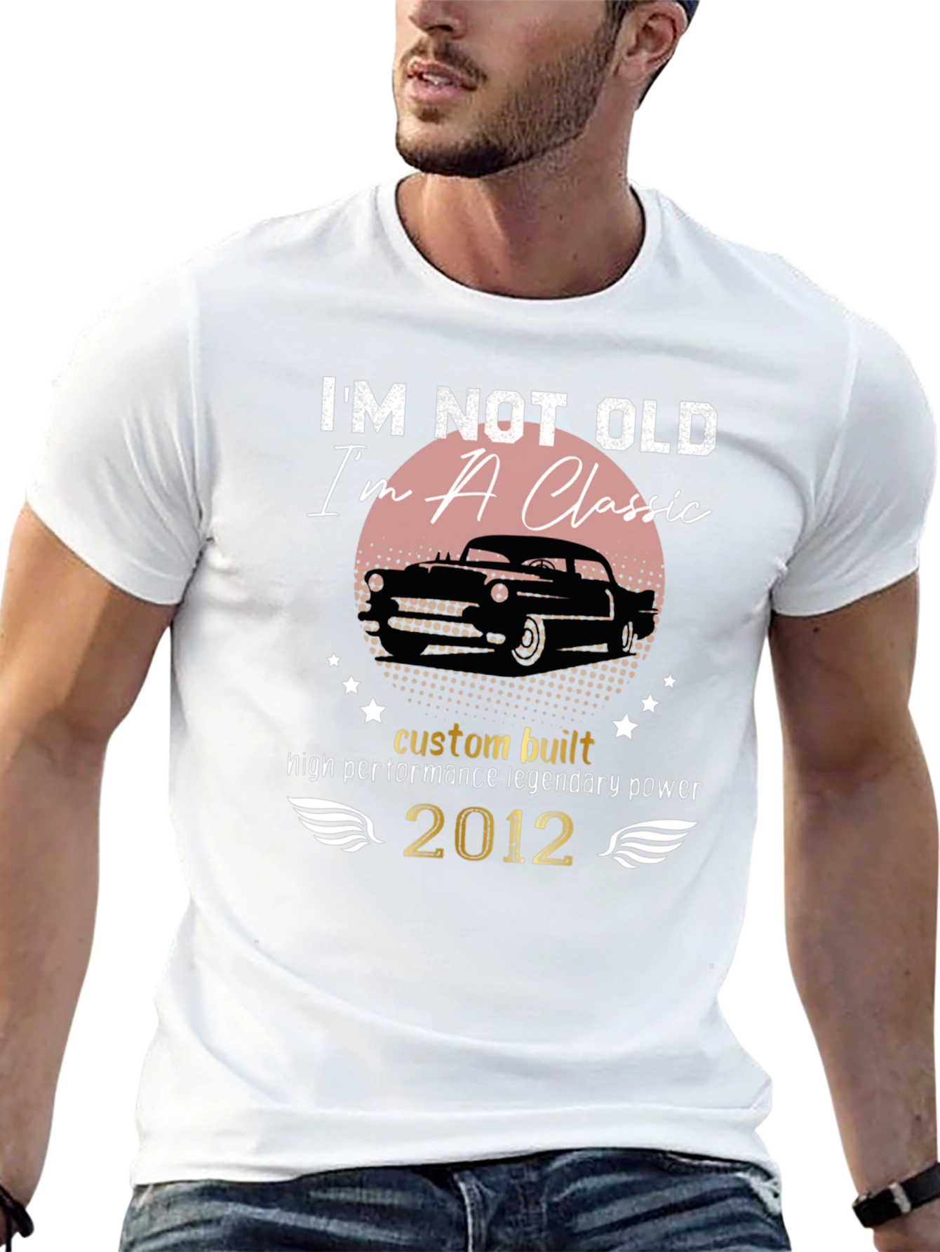 Classic Car T-Shirt - Im Not Old Im a Classic - Black
