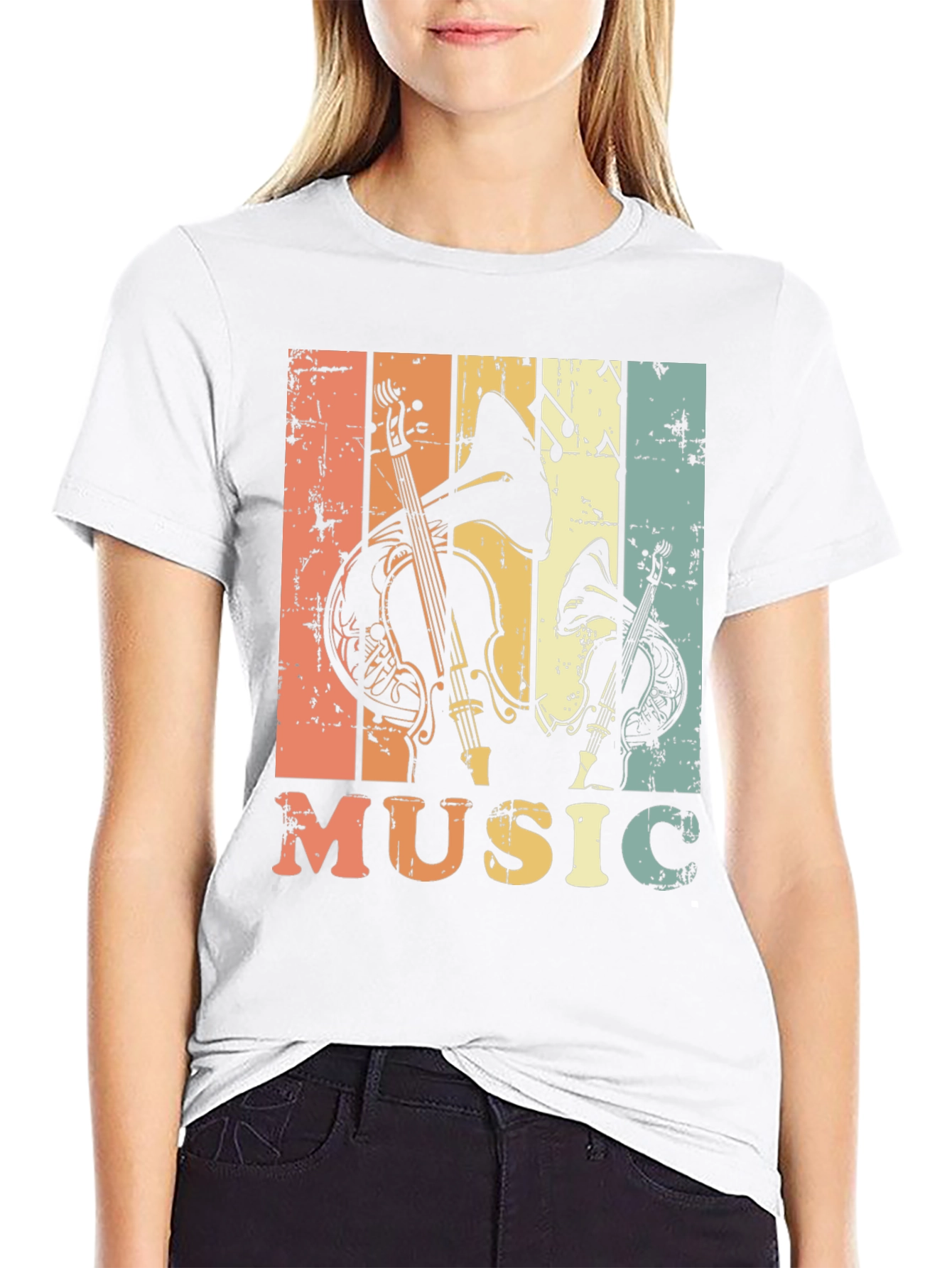 Retro Music T-Shirt - Vintage Instrument Design