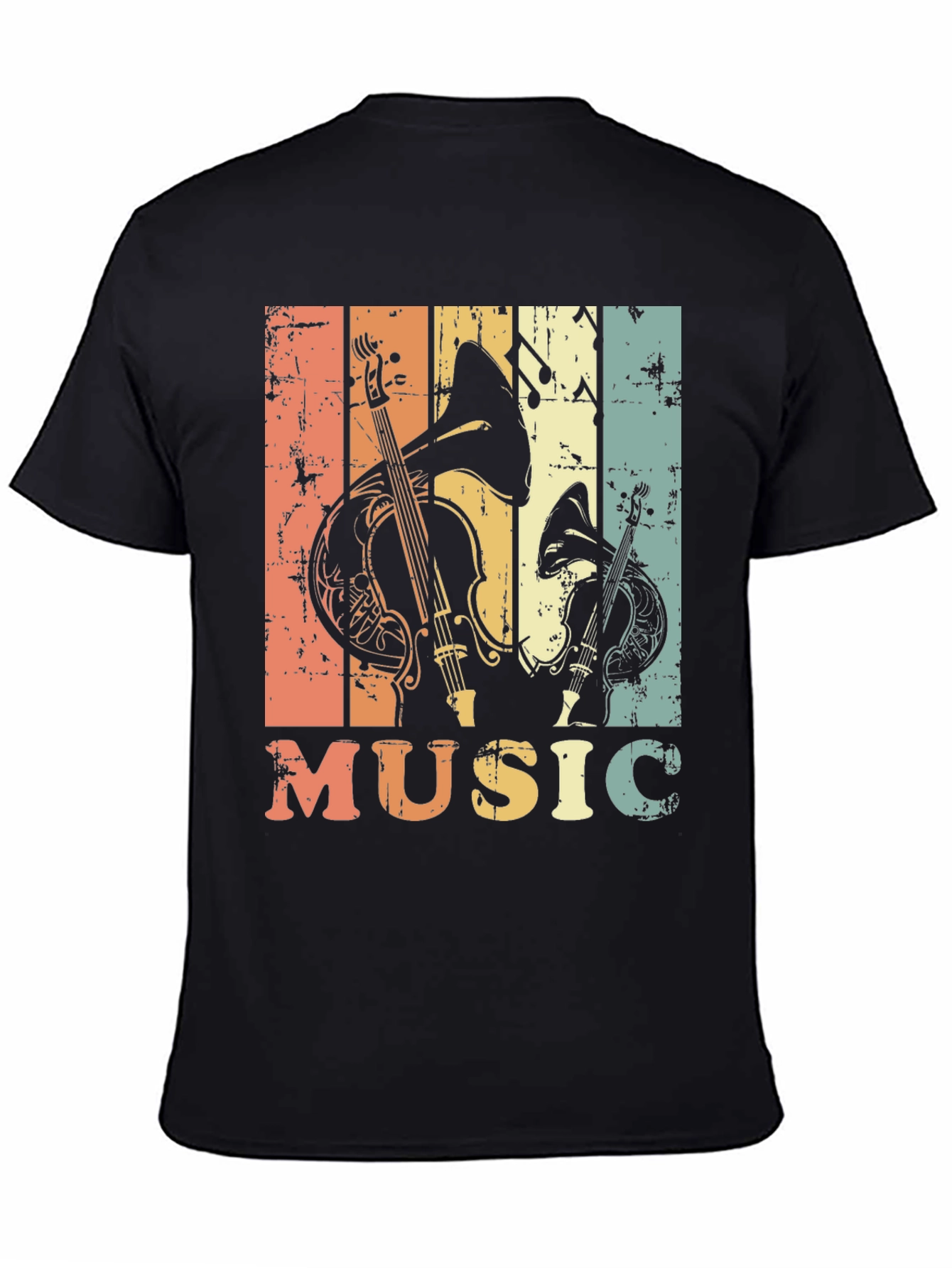 Retro Music T-Shirt - Vintage Instrument Design
