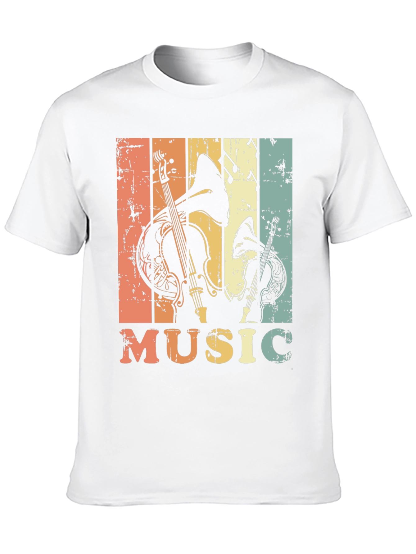 Retro Music T-Shirt - Vintage Instrument Design