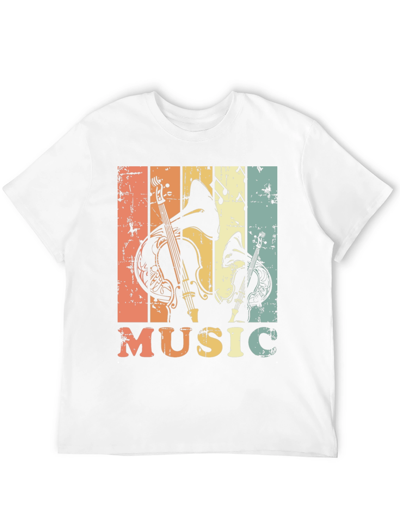 Retro Music T-Shirt - Vintage Instrument Design