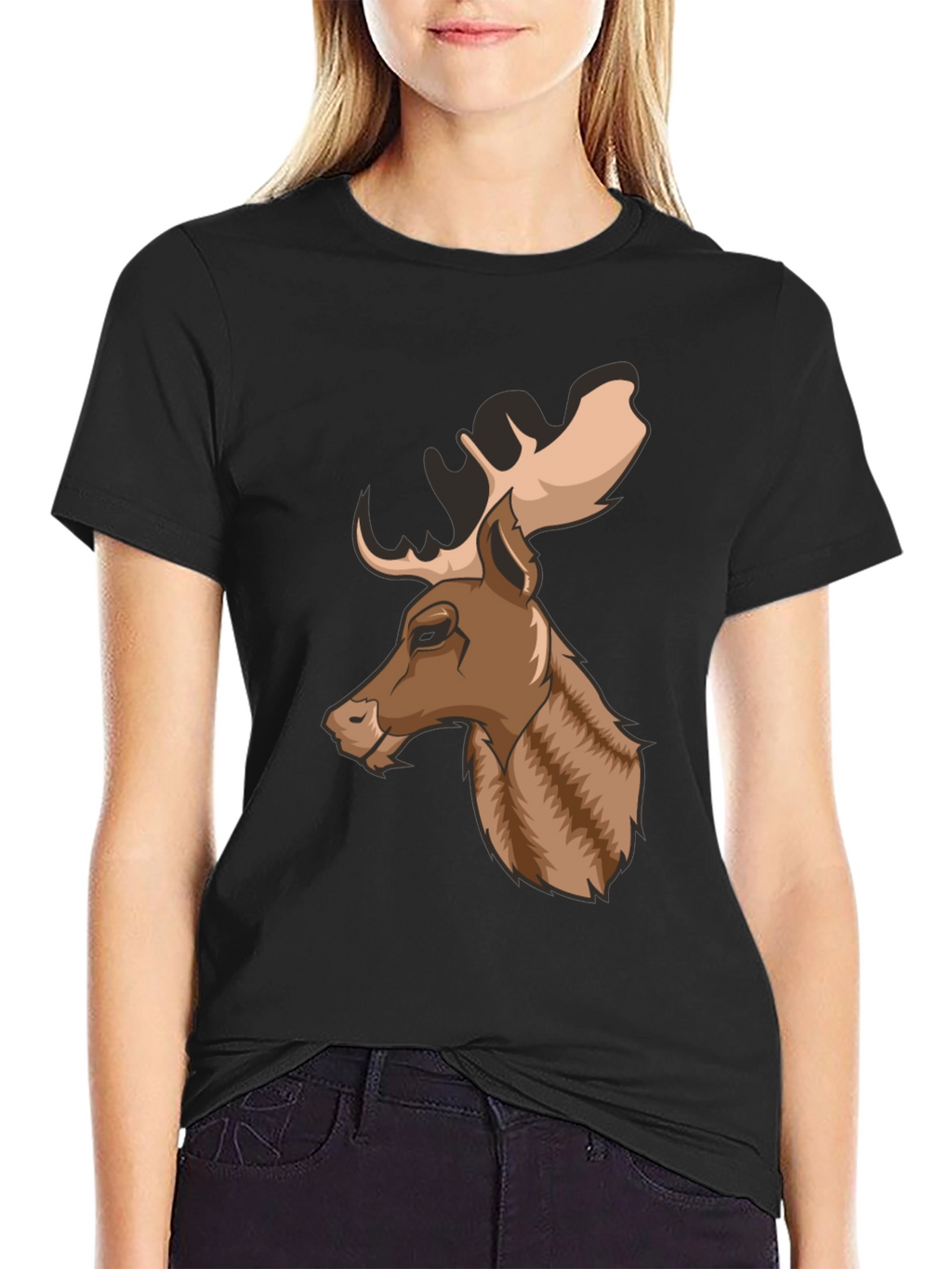 Cool Moose Graphic Tee - Mens Black T-Shirt