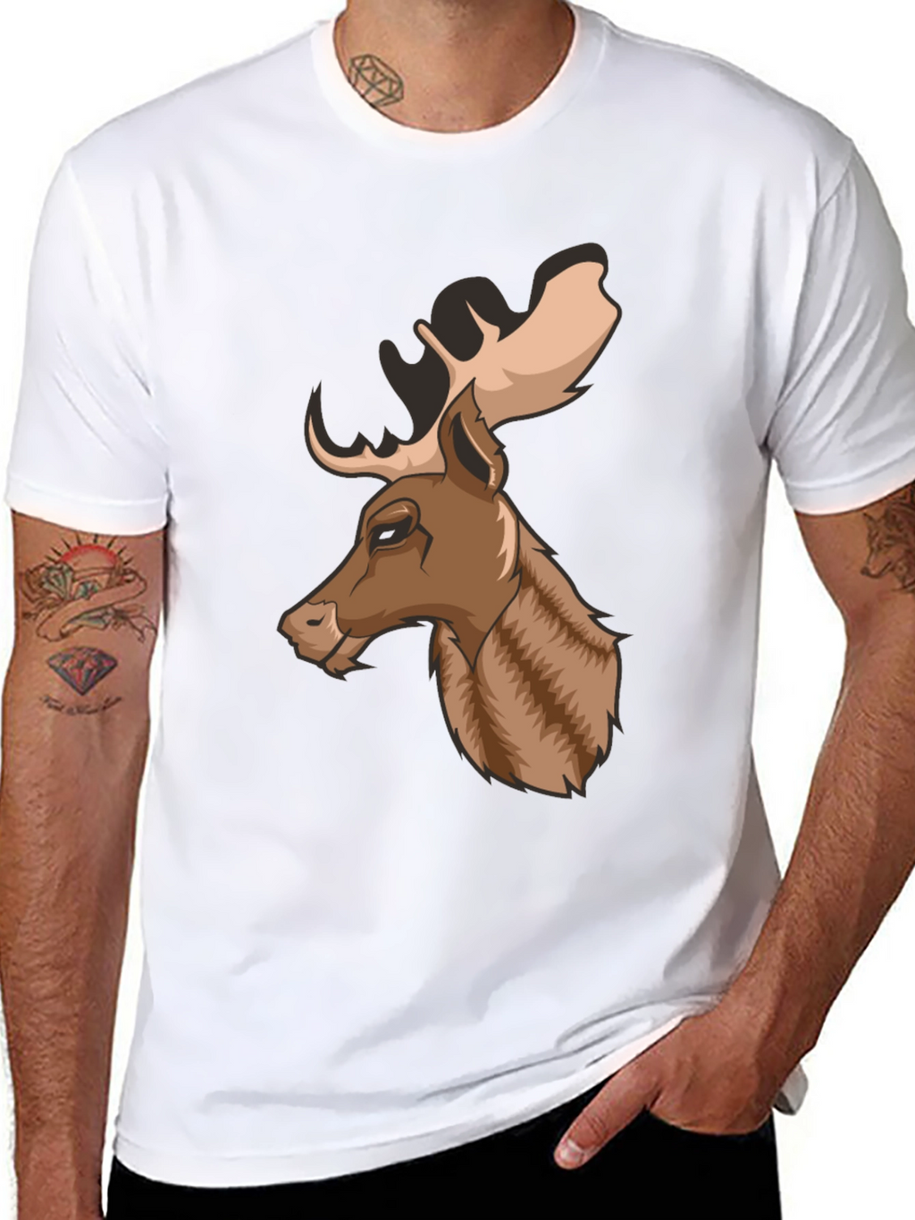 Cool Moose Graphic Tee - Mens Black T-Shirt