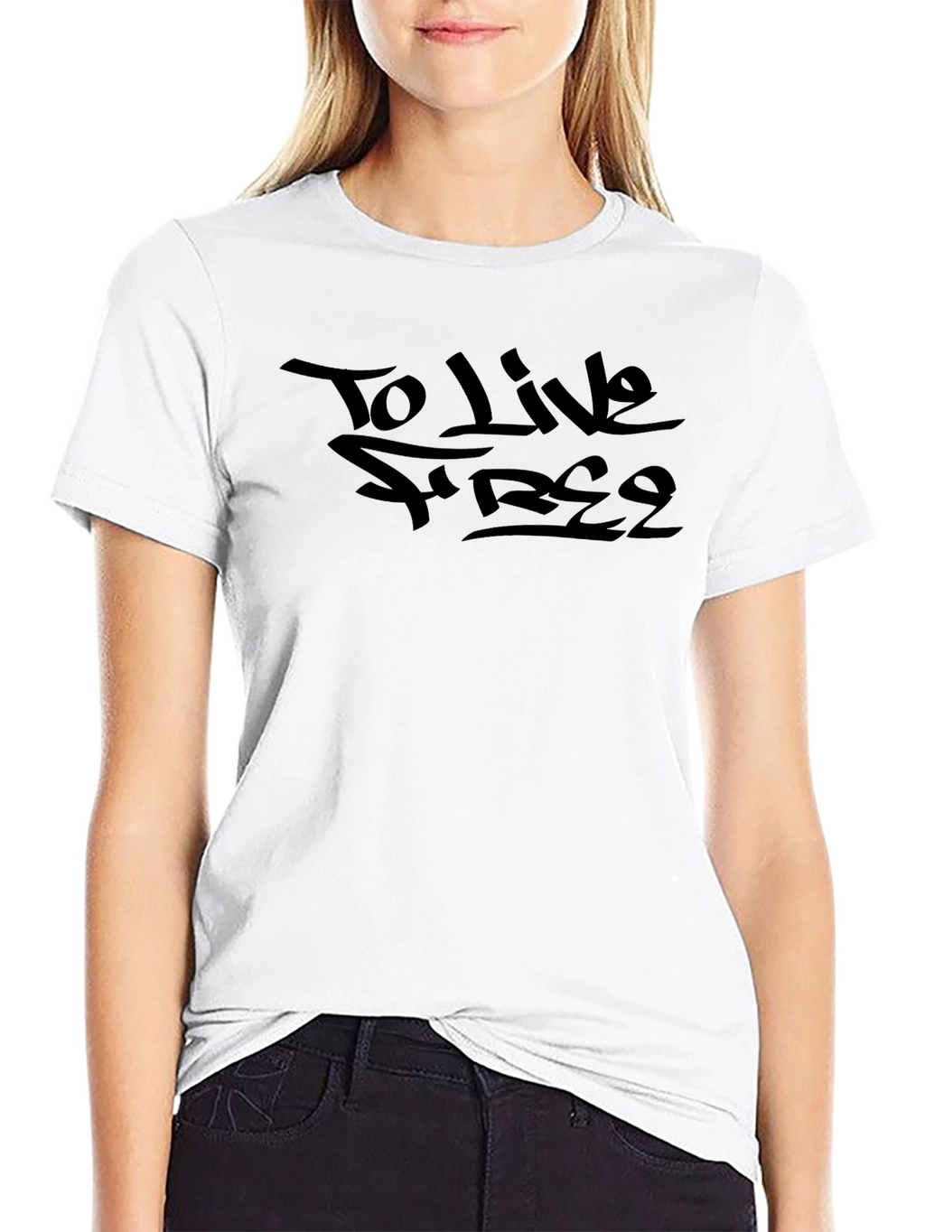 To Live Free Black Graphic Tee