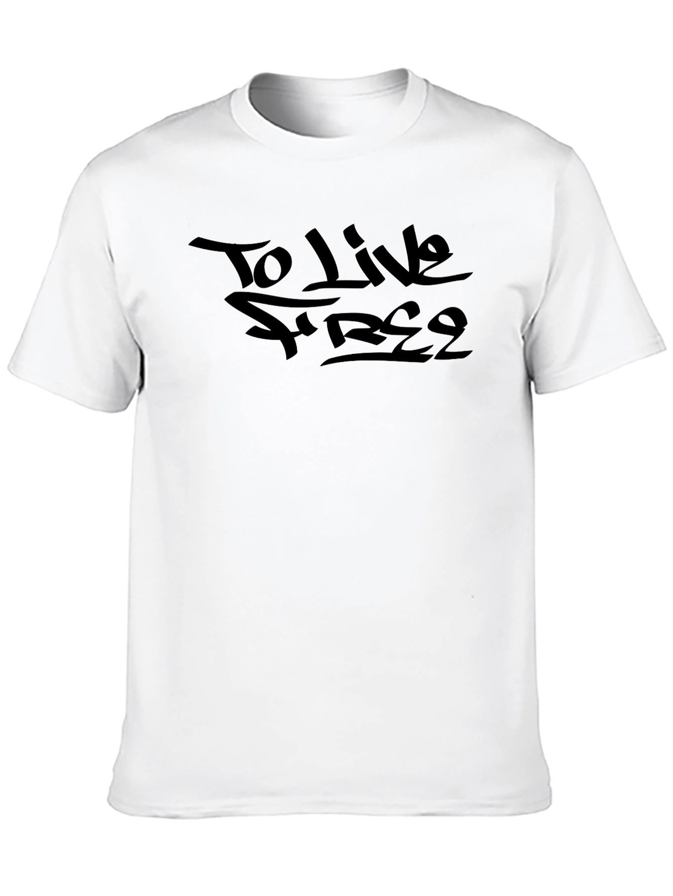 To Live Free Black Graphic Tee