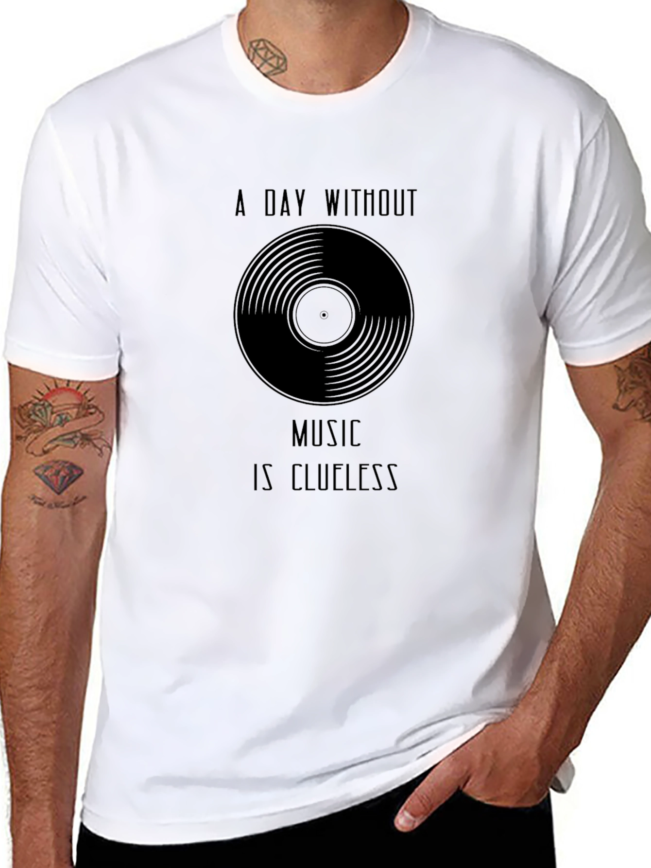 Music Lovers T-Shirt - A Day Without Music is Clueless