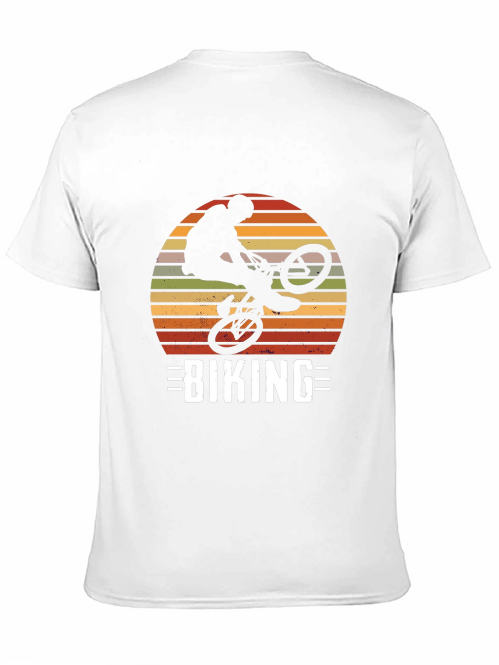 Biking Silhouette Graphic Tee - Retro Design