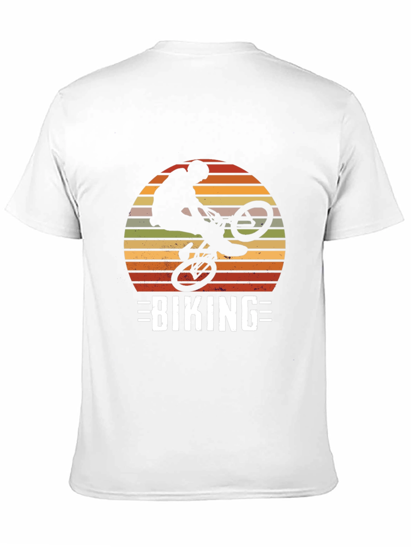 Biking Silhouette Graphic Tee - Retro Design