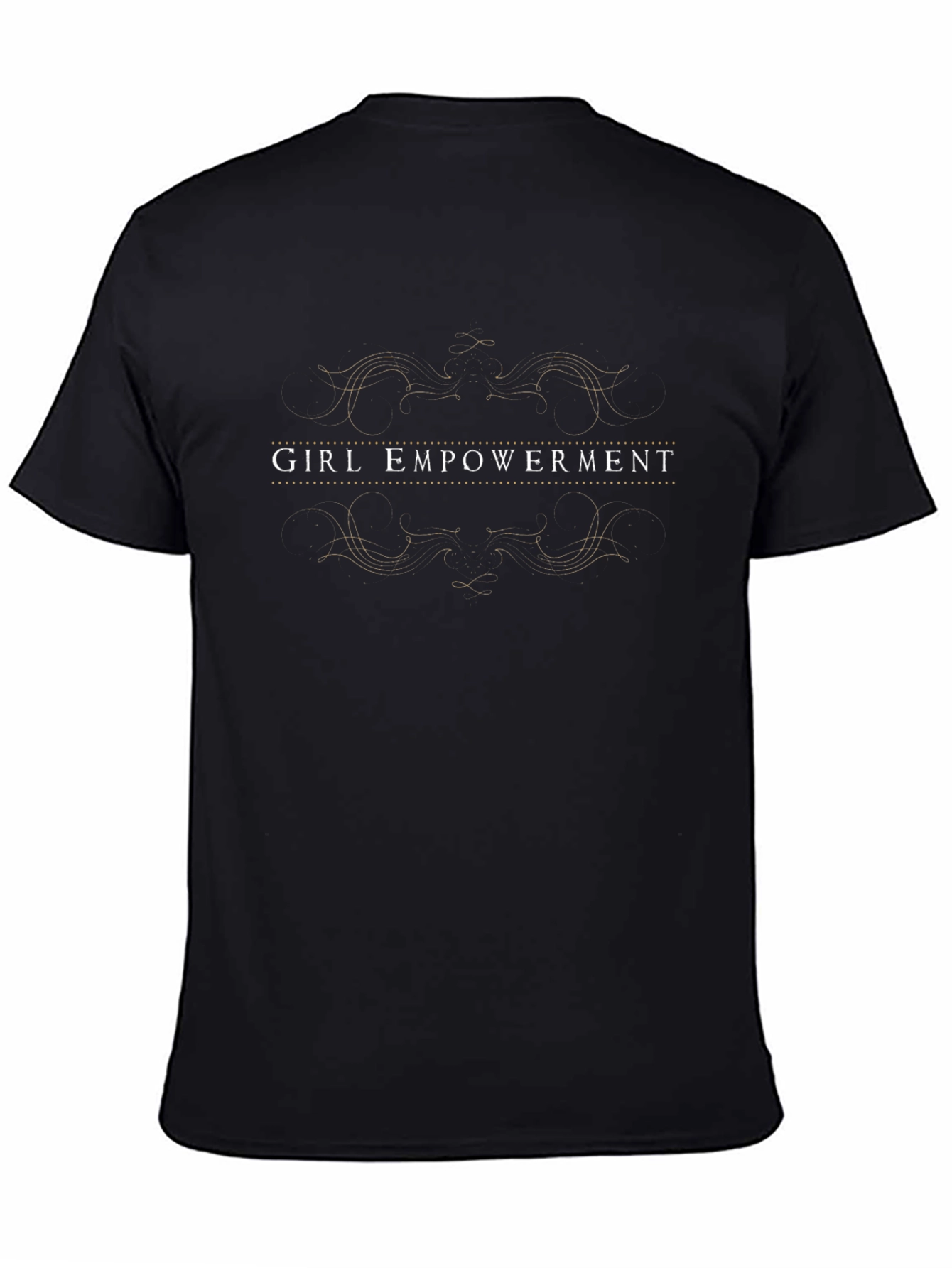 Girl Empowerment Graphic Tee - Black Cotton Blend