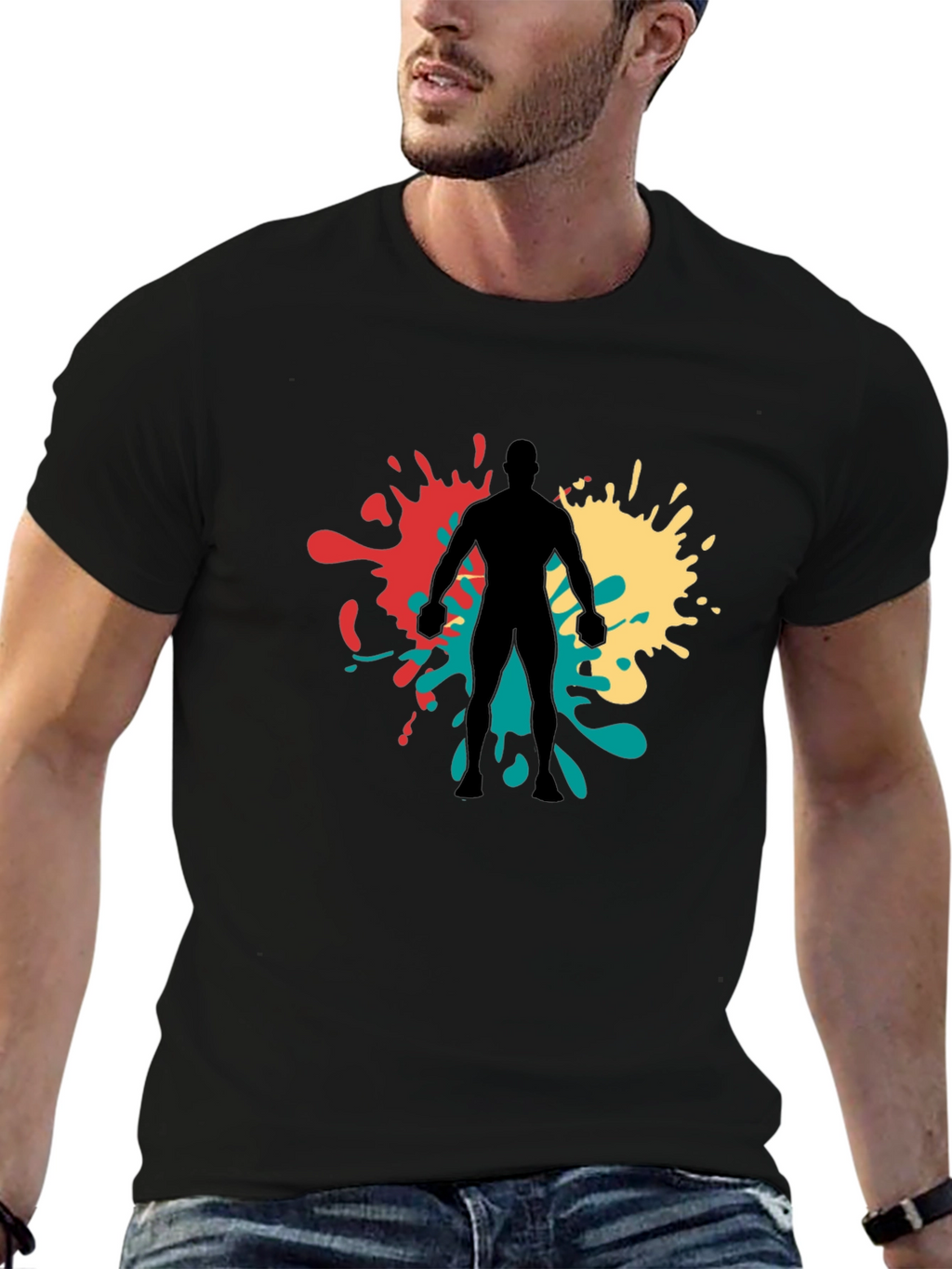 Abstract Ink Splatter Graphic Tee