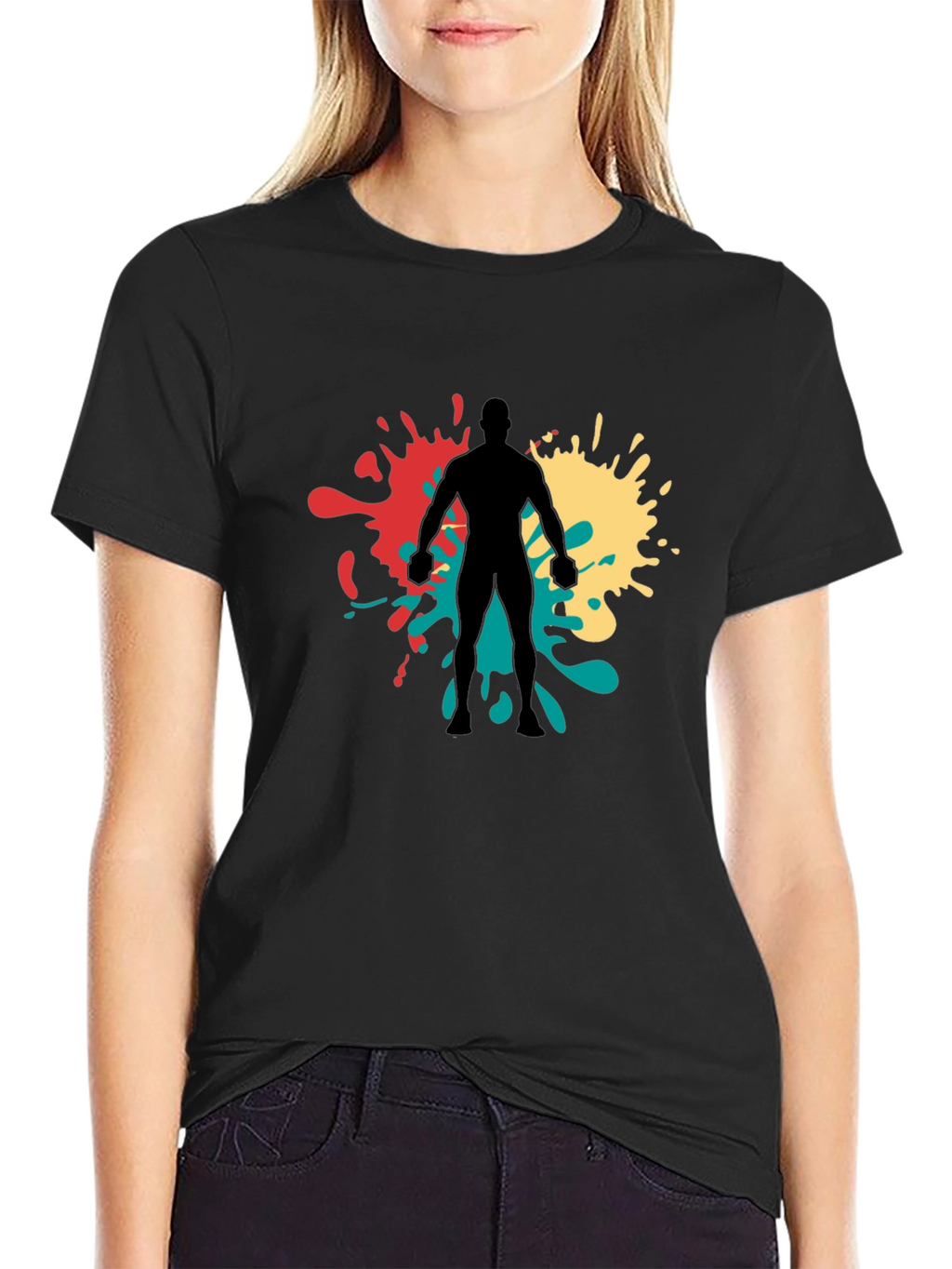 Abstract Ink Splatter Graphic Tee