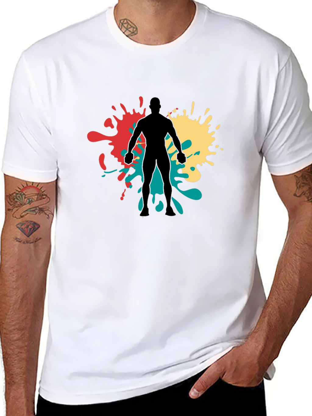 Abstract Ink Splatter Graphic Tee