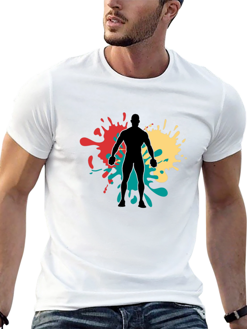 Abstract Ink Splatter Graphic Tee