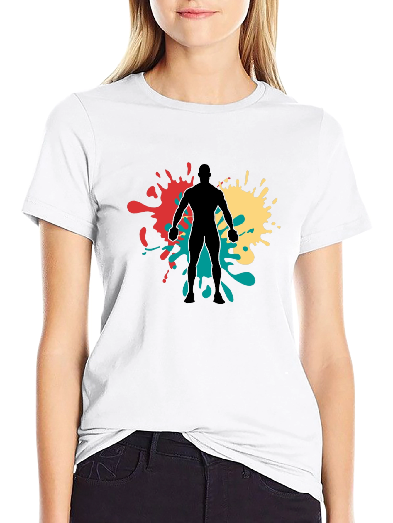 Abstract Ink Splatter Graphic Tee