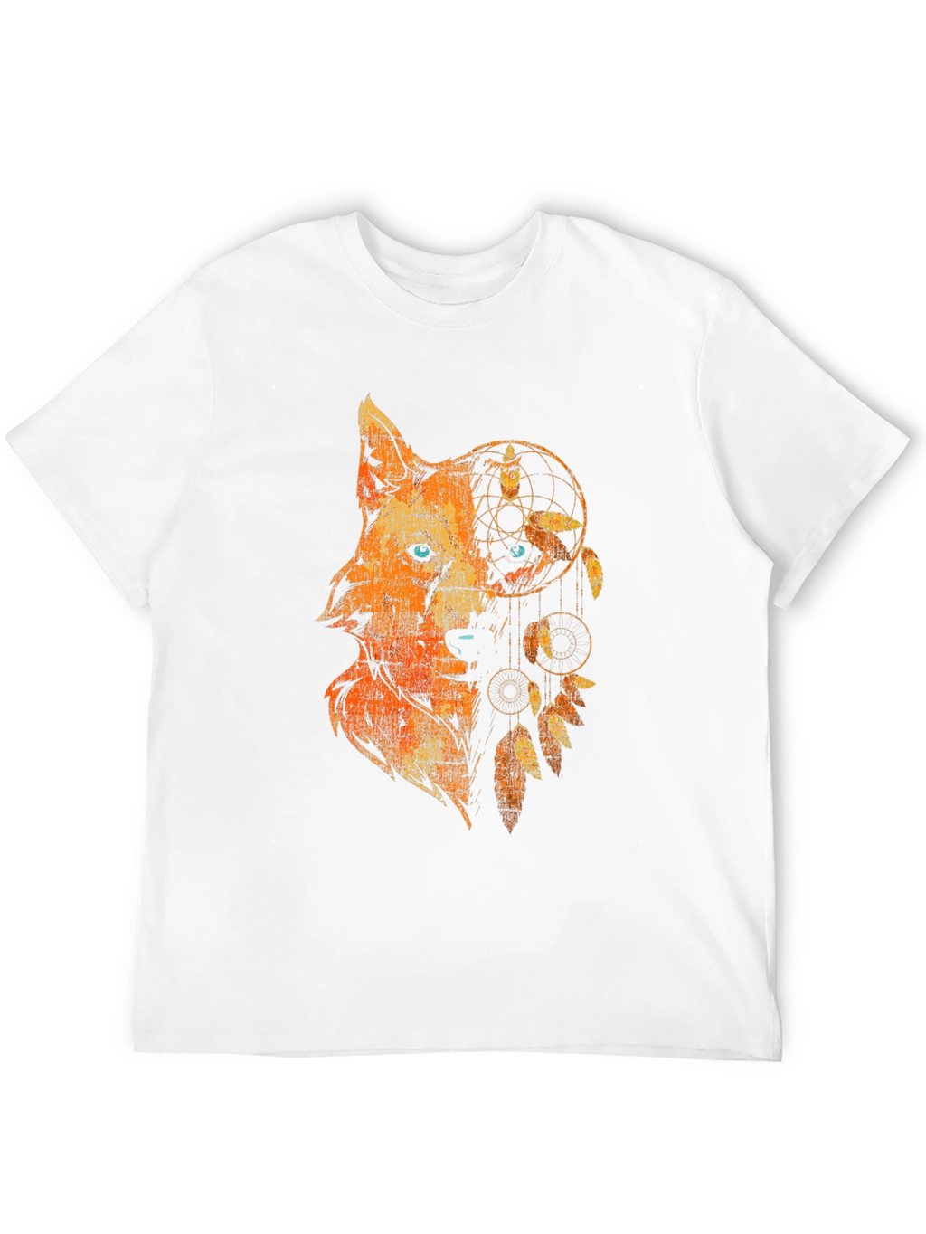 Wolf Dreamcatcher Graphic Tee - Black