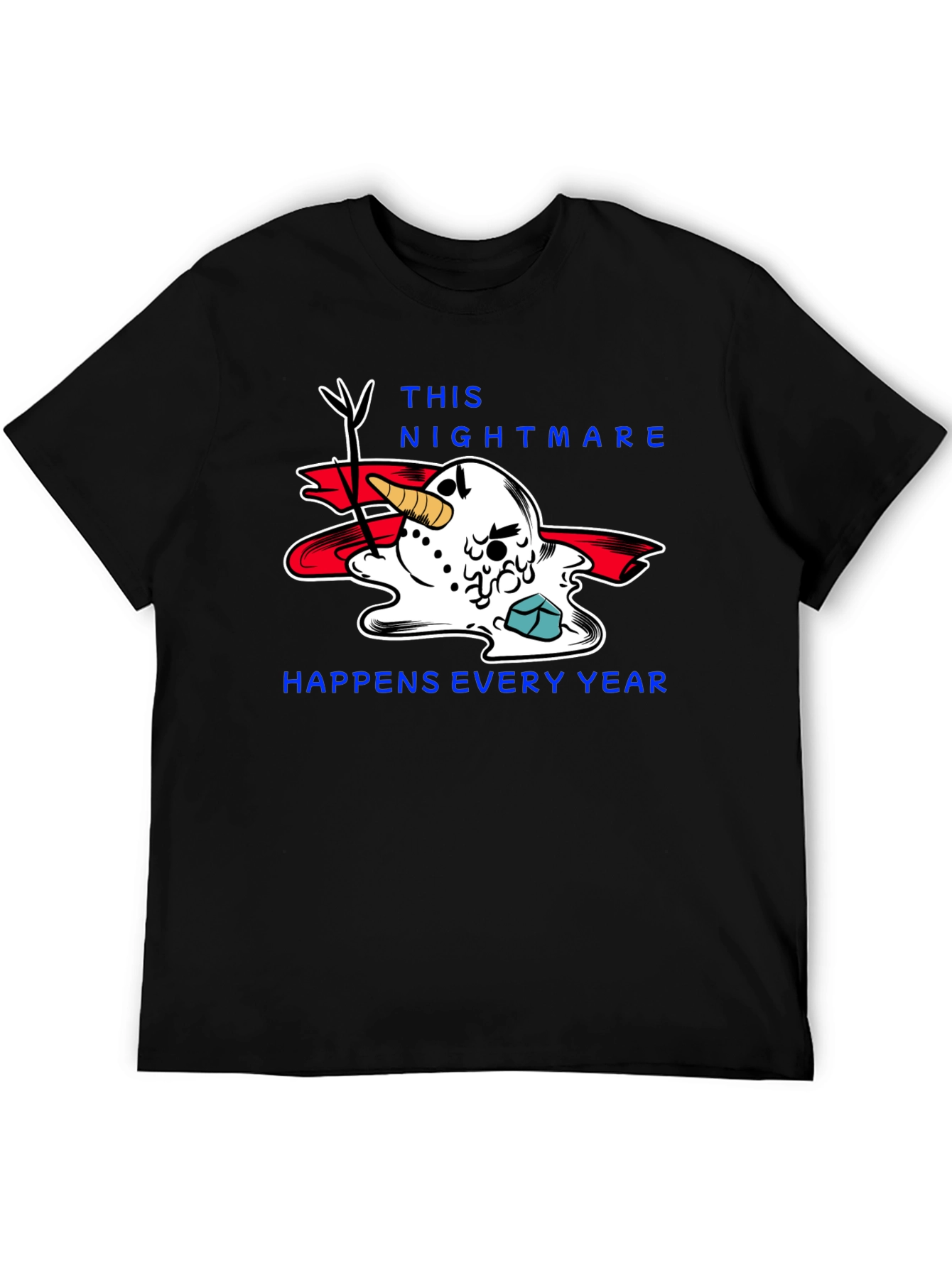 Melting Snowman Nightmare T-Shirt - Holiday Humor Tee