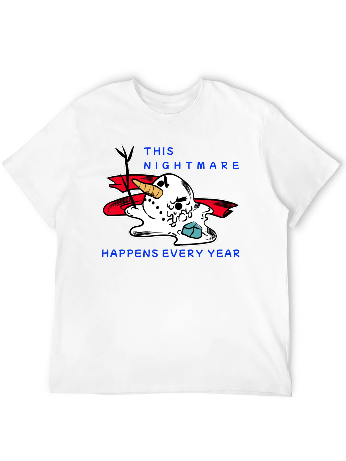 Melting Snowman Nightmare T-Shirt - Holiday Humor Tee
