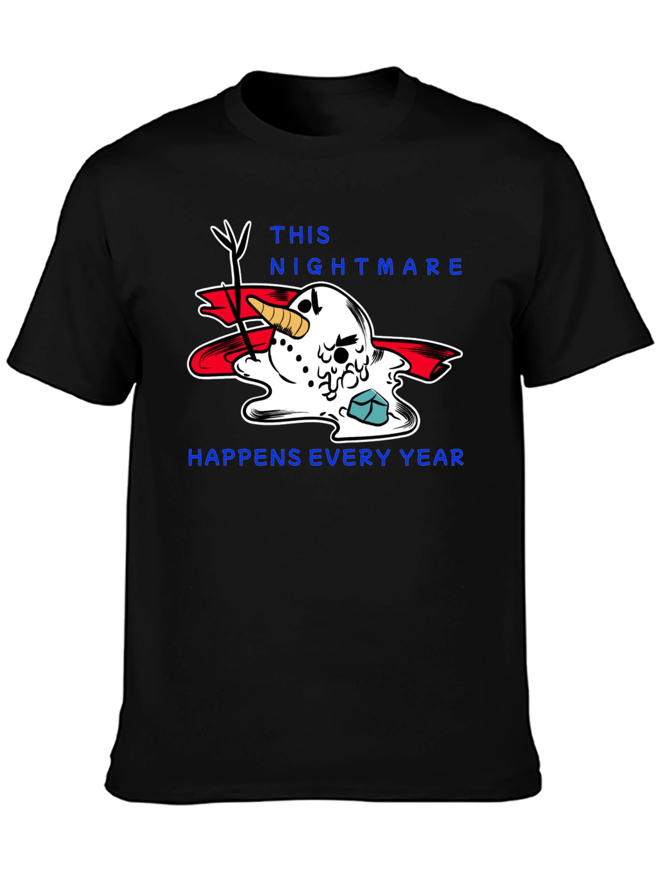 Melting Snowman Nightmare T-Shirt - Holiday Humor Tee