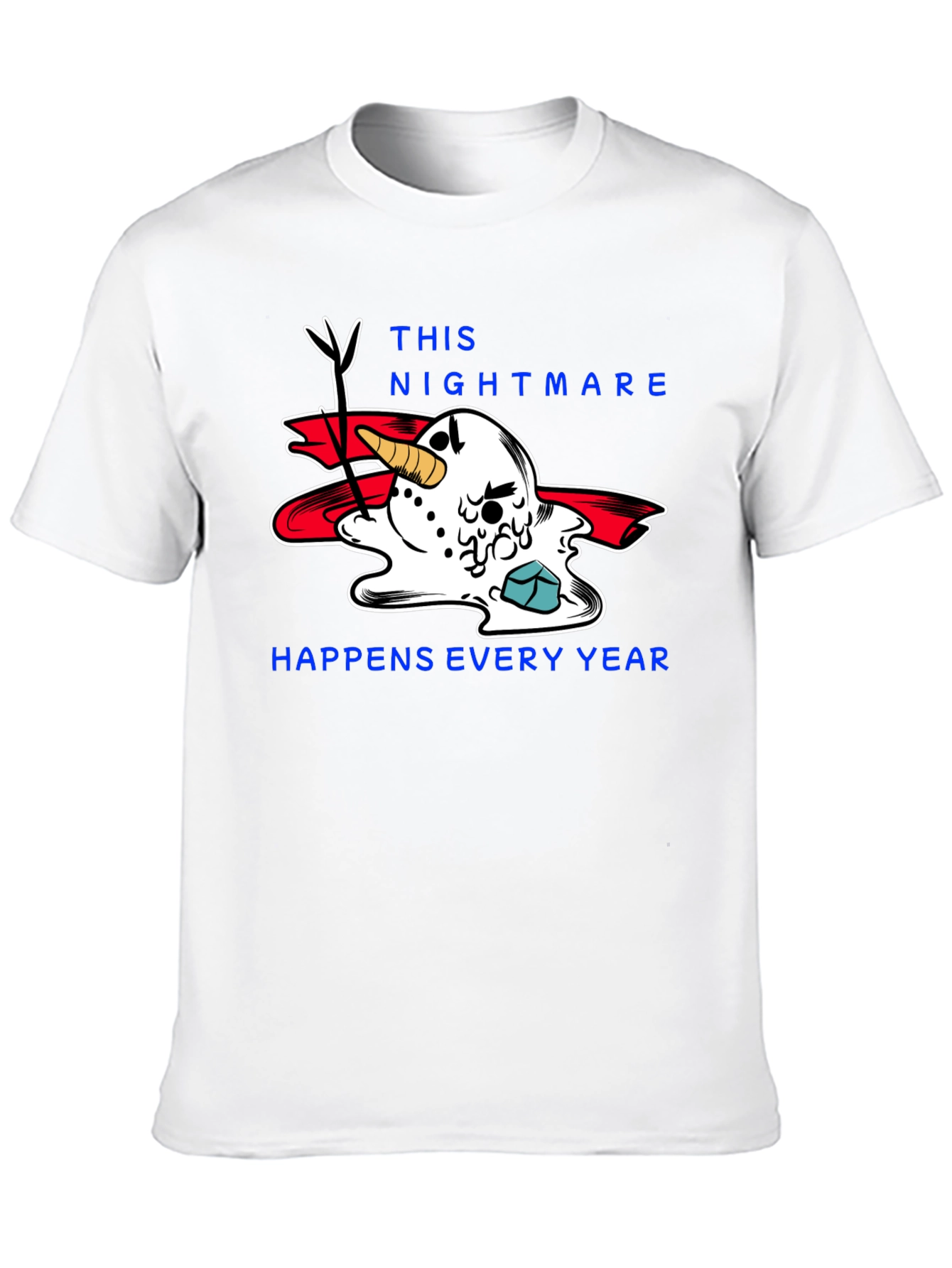 Melting Snowman Nightmare T-Shirt - Holiday Humor Tee