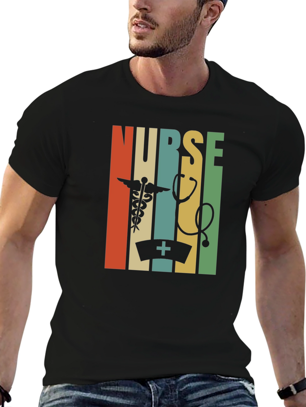 Retro Nurse T-Shirt: Healthcare Hero Style