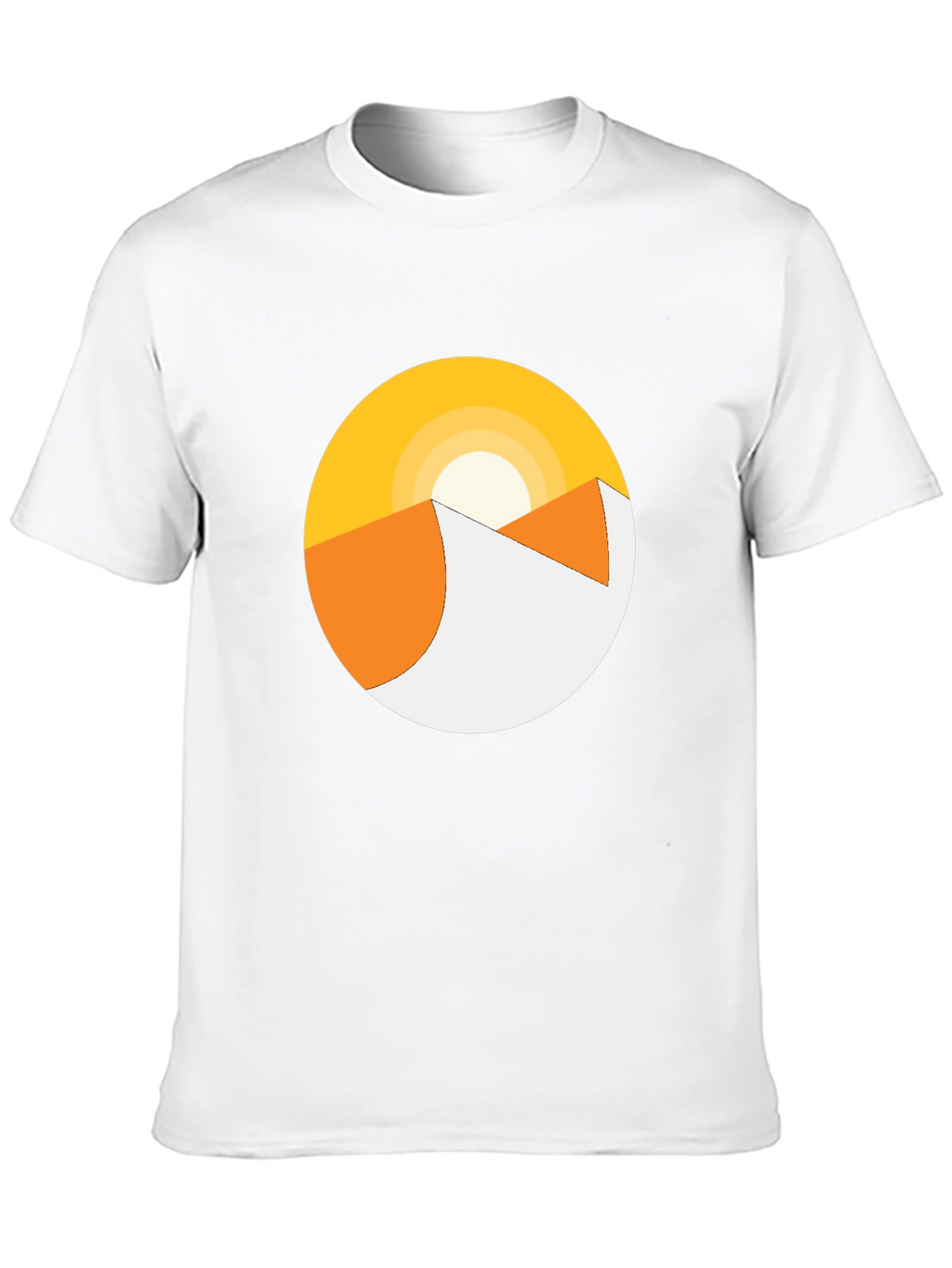 Minimalist Desert Sunrise Graphic Tee - Black