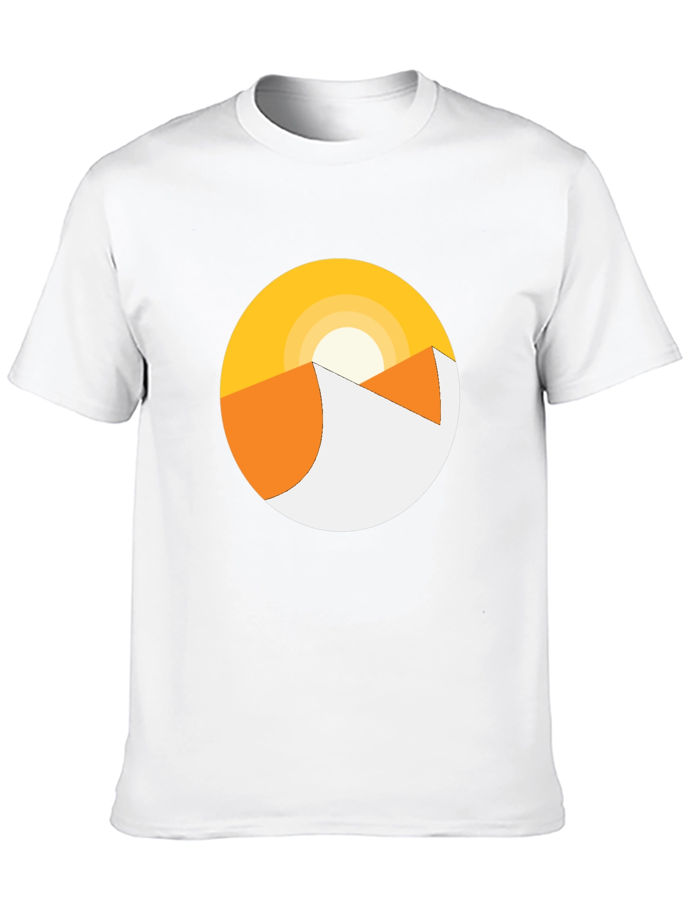 Minimalist Desert Sunrise Graphic Tee - Black