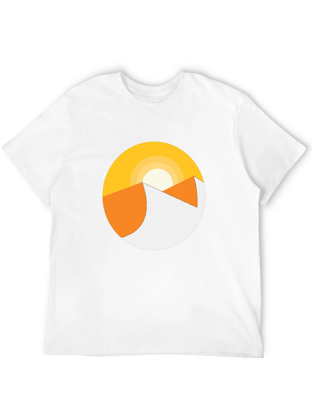 Minimalist Desert Sunrise Graphic Tee - Black