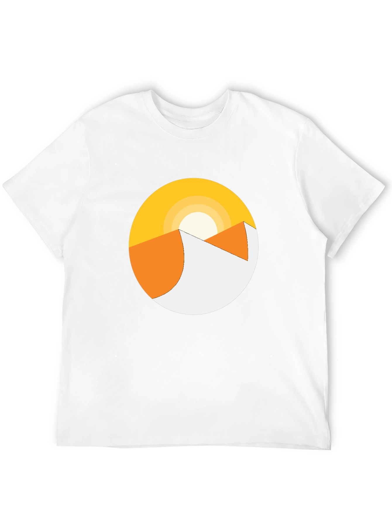 Minimalist Desert Sunrise Graphic Tee - Black