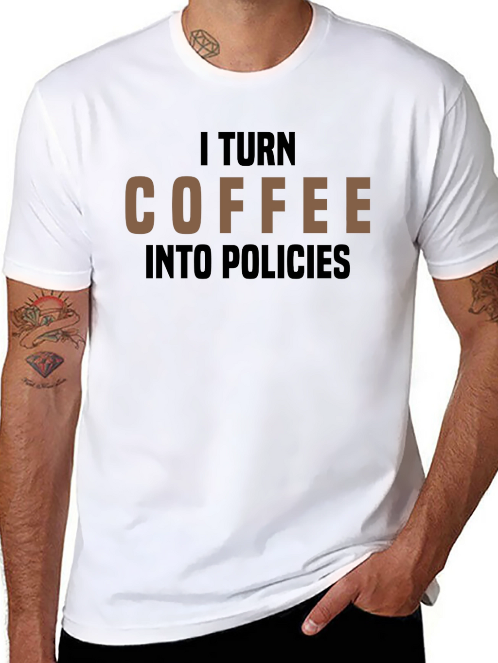 Coffee to Policies Graphic T-Shirt