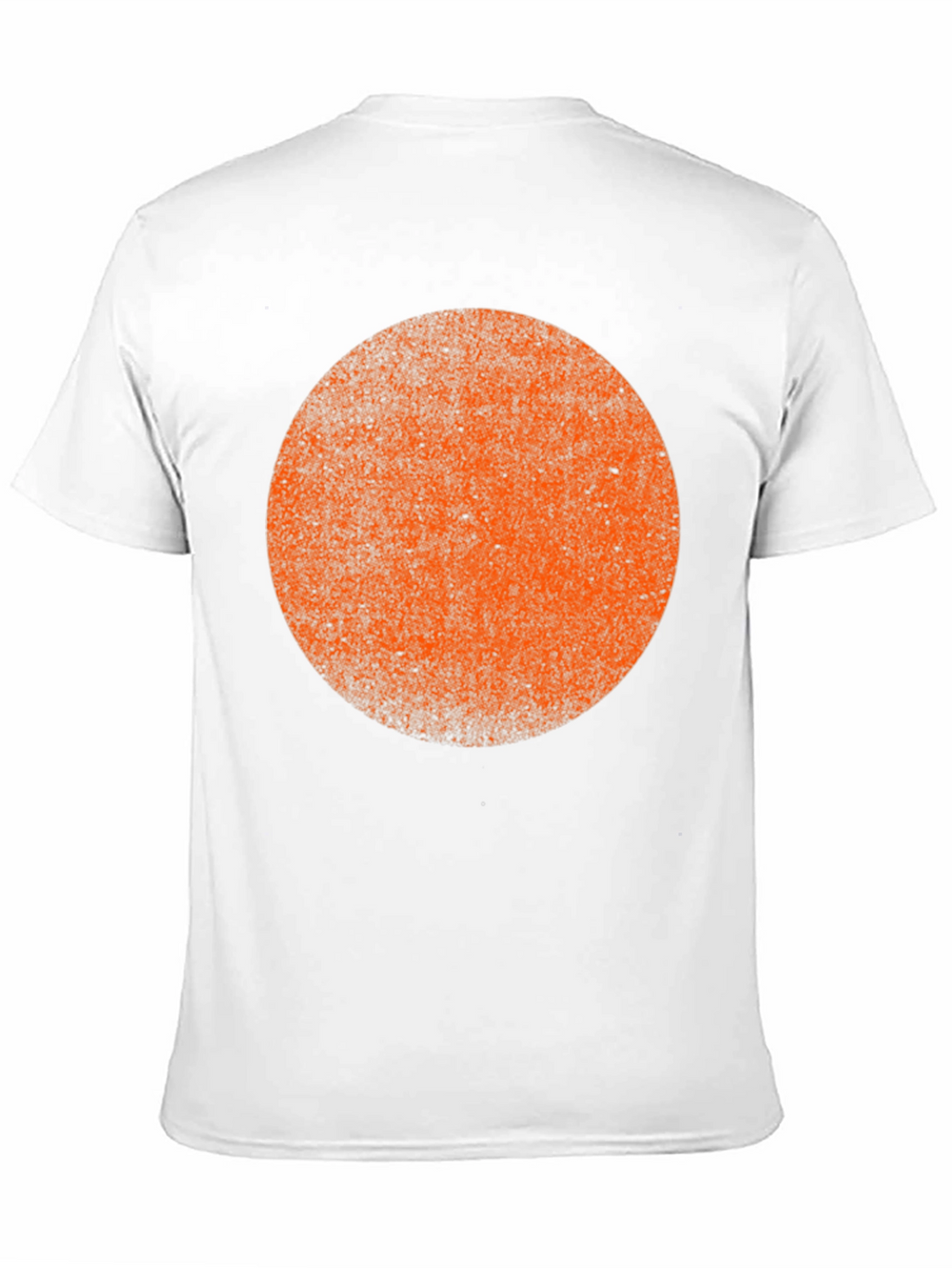 Distressed Orange Circle Graphic Black T-Shirt