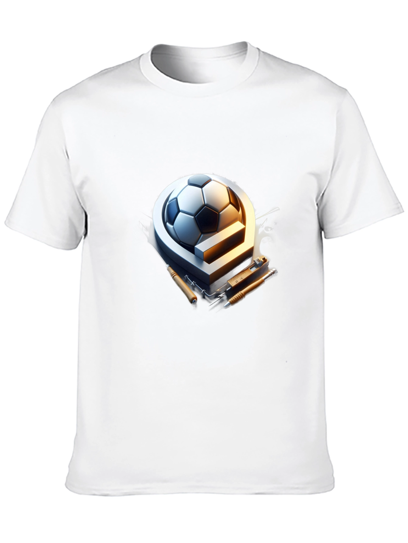 Soccer Ball & Drafting Tools Graphic Tee
