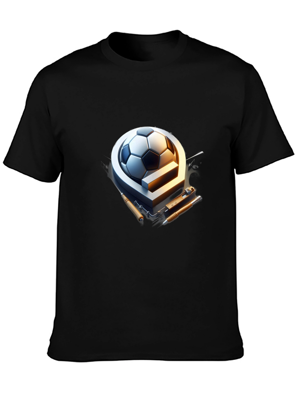 Soccer Ball & Drafting Tools Graphic Tee