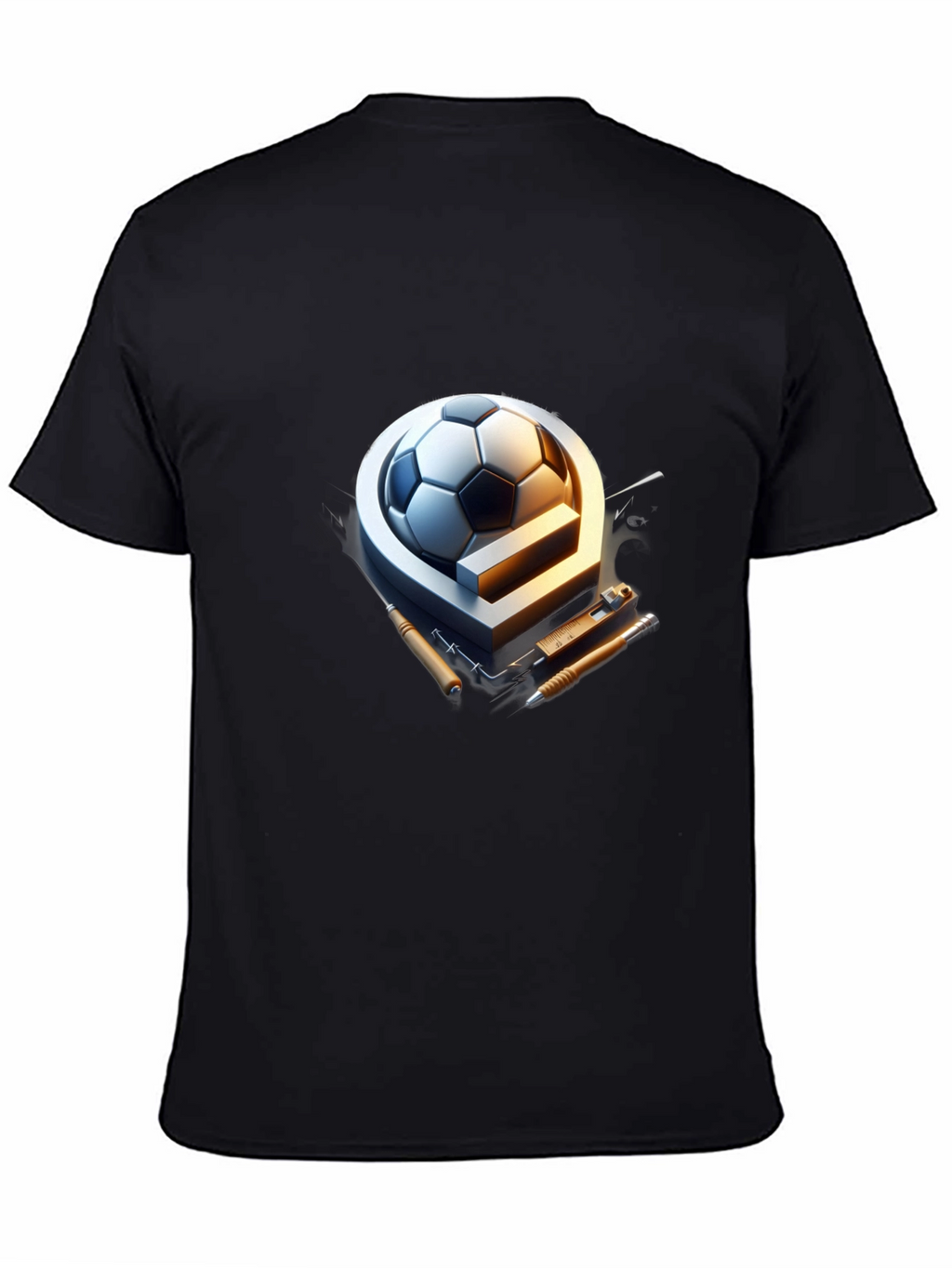 Soccer Ball & Drafting Tools Graphic Tee