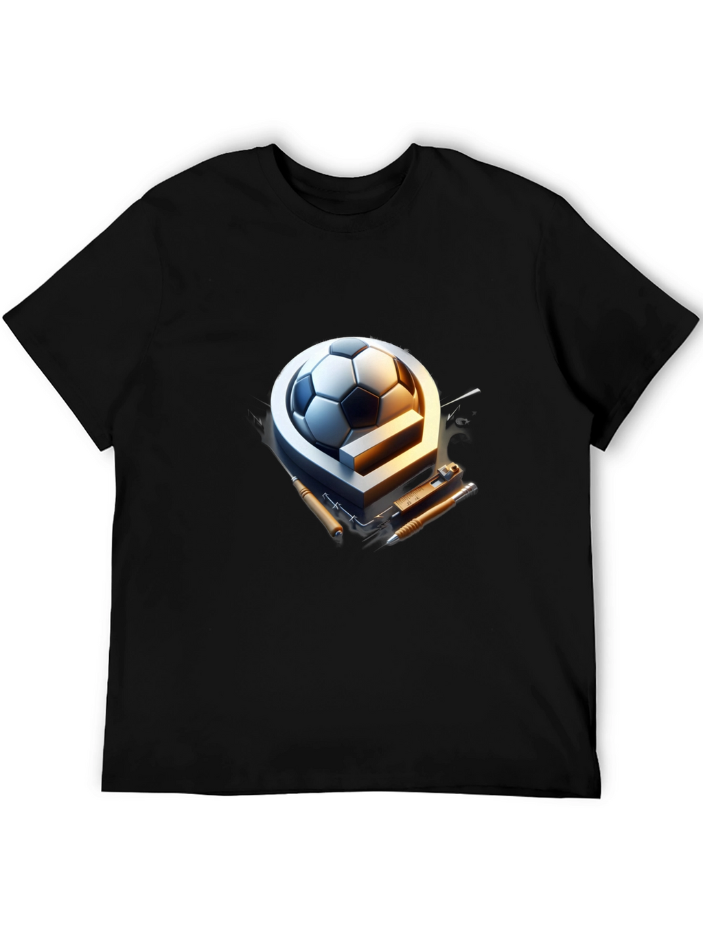 Soccer Ball & Drafting Tools Graphic Tee