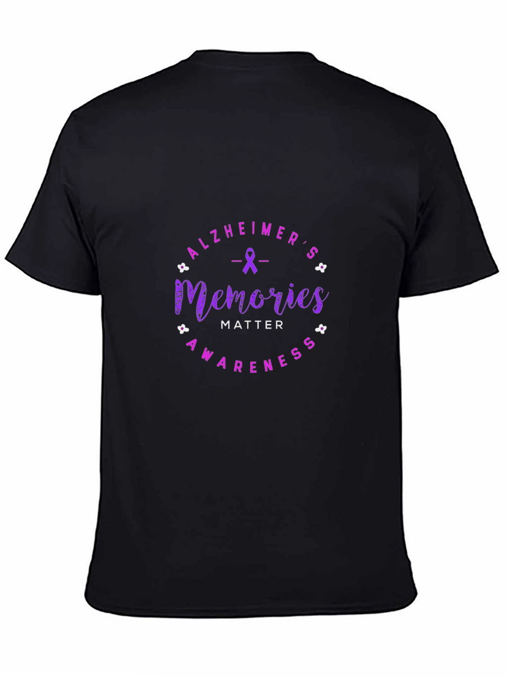 Alzheimers Awareness Memories Matter Black T-Shirt