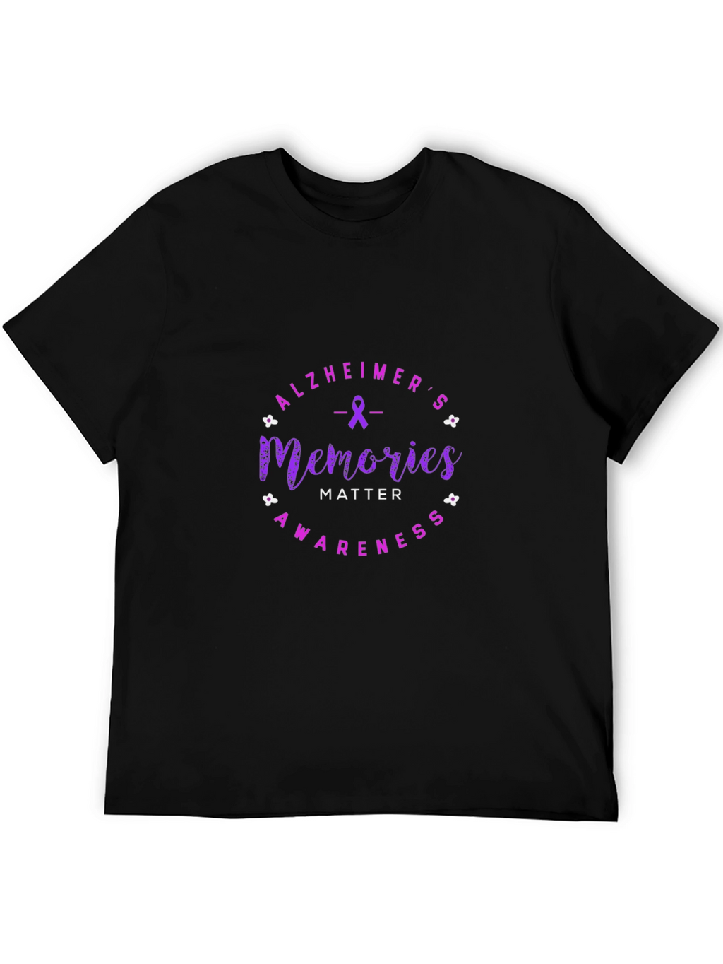 Alzheimers Awareness Memories Matter Black T-Shirt