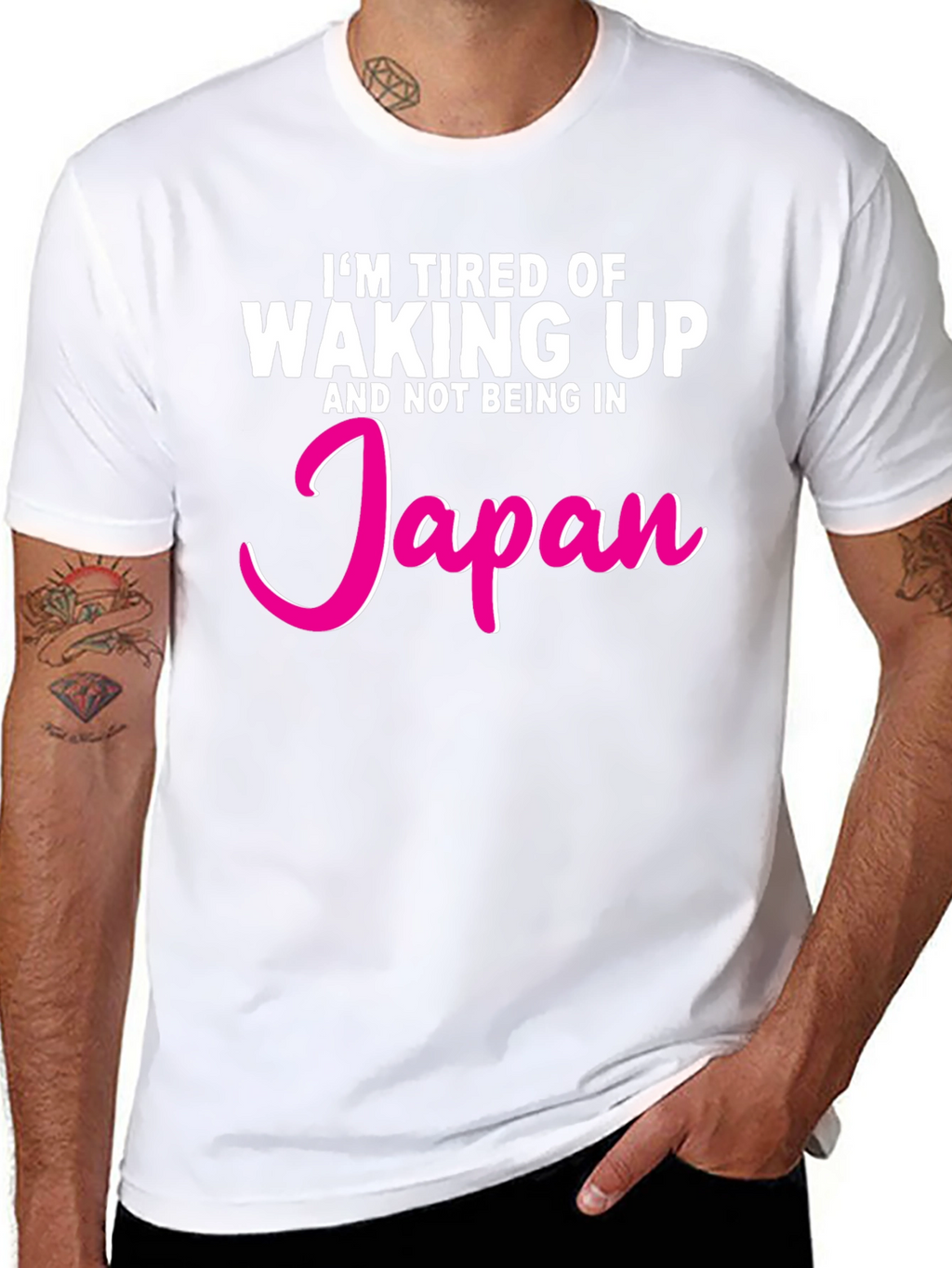 Tired of Waking Up Japan Graphic T-Shirt