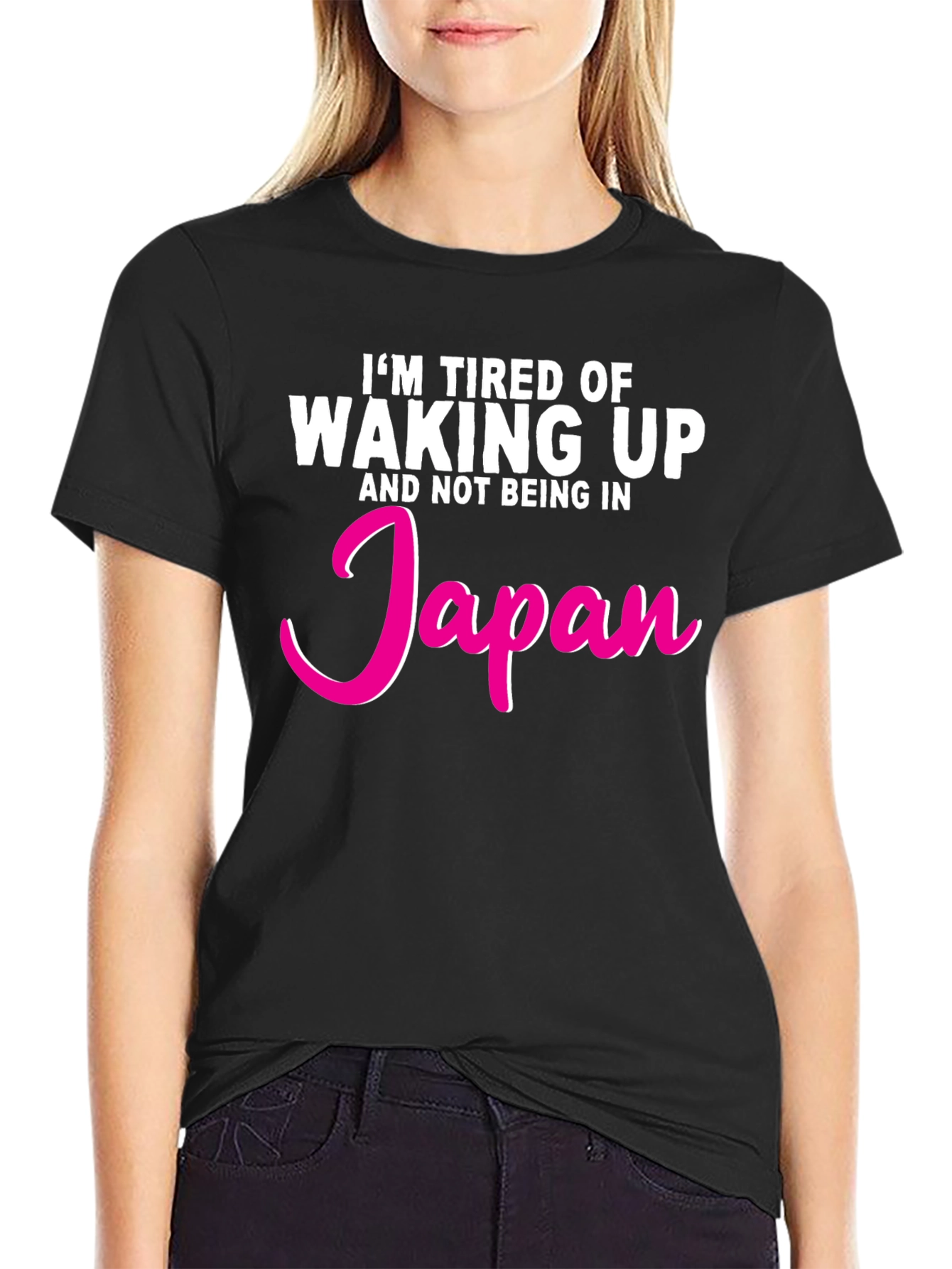 Tired of Waking Up Japan Graphic T-Shirt