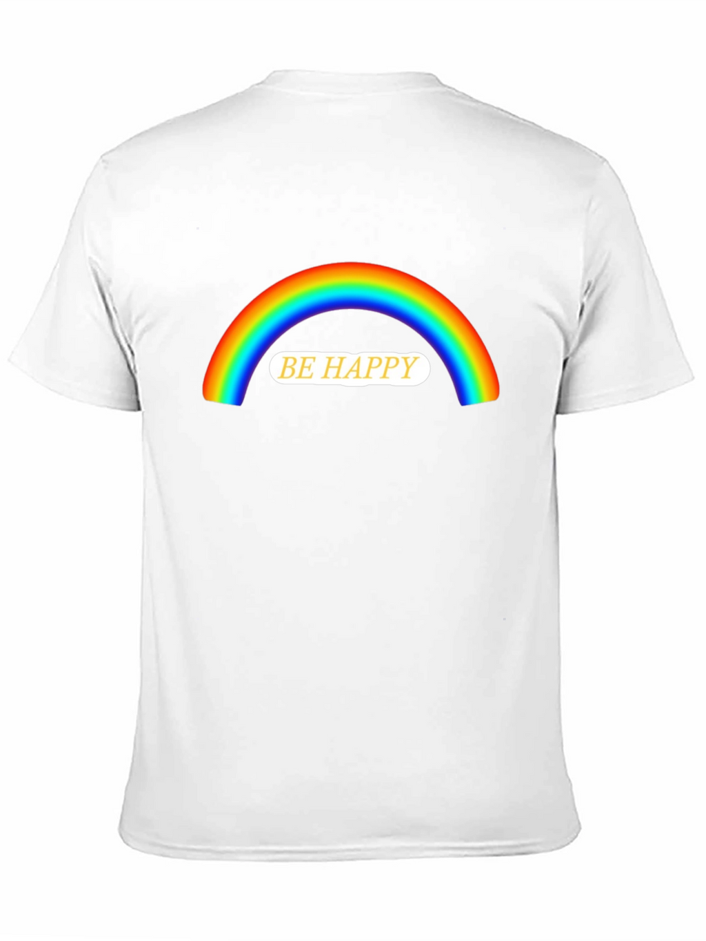Be Happy Rainbow Graphic T-Shirt