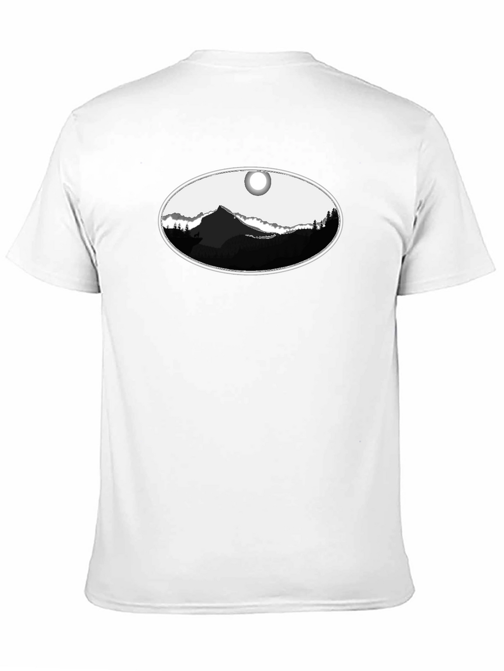 Mountain Oval Graphic Tee - Black