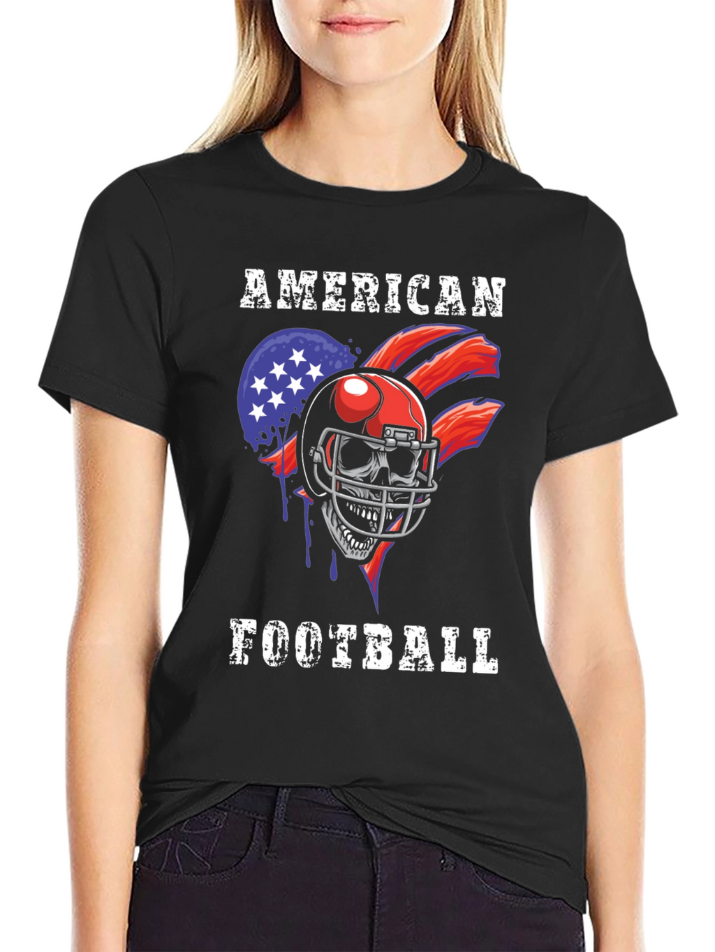 American Football Skull T-Shirt