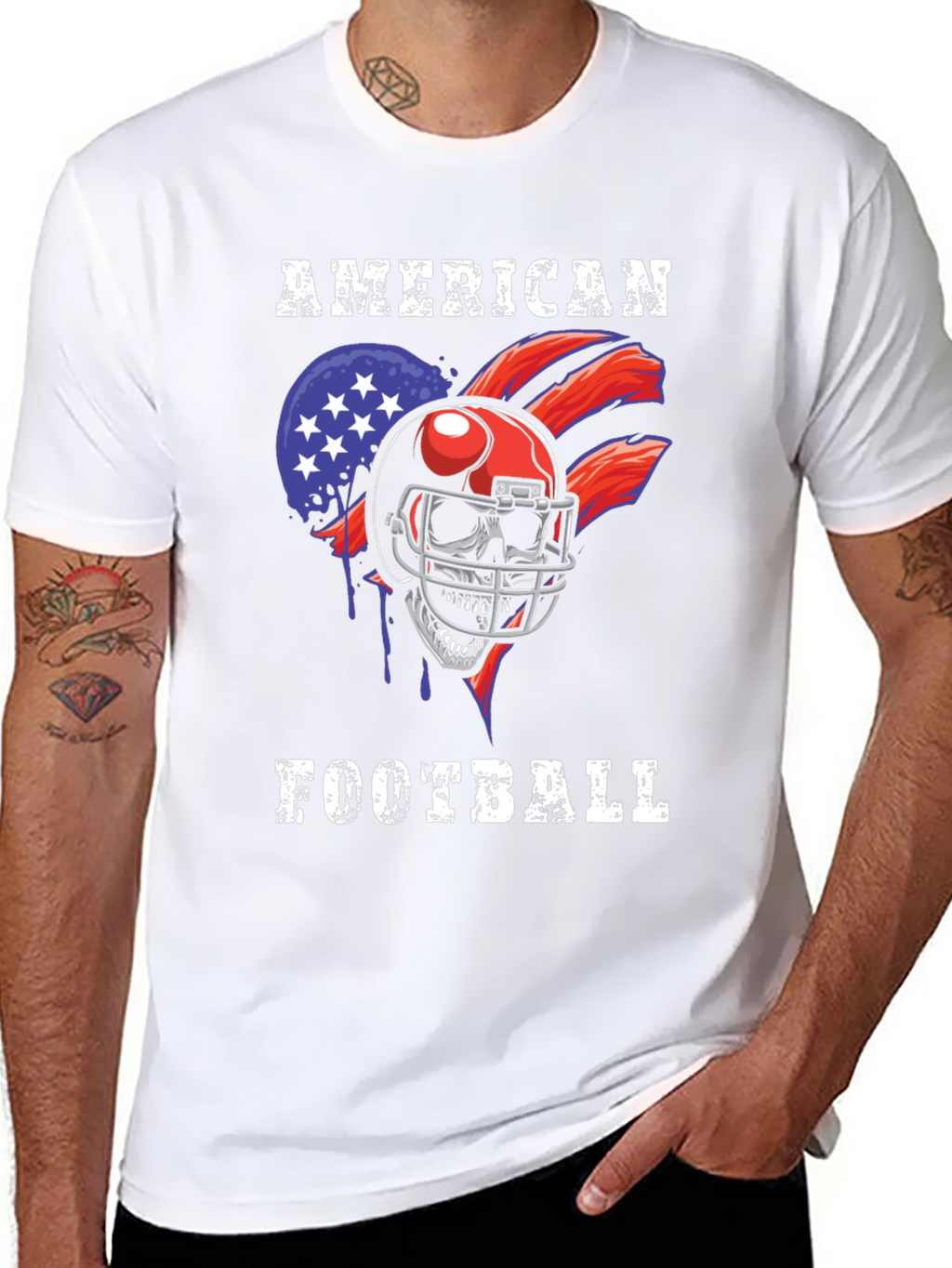 American Football Skull T-Shirt