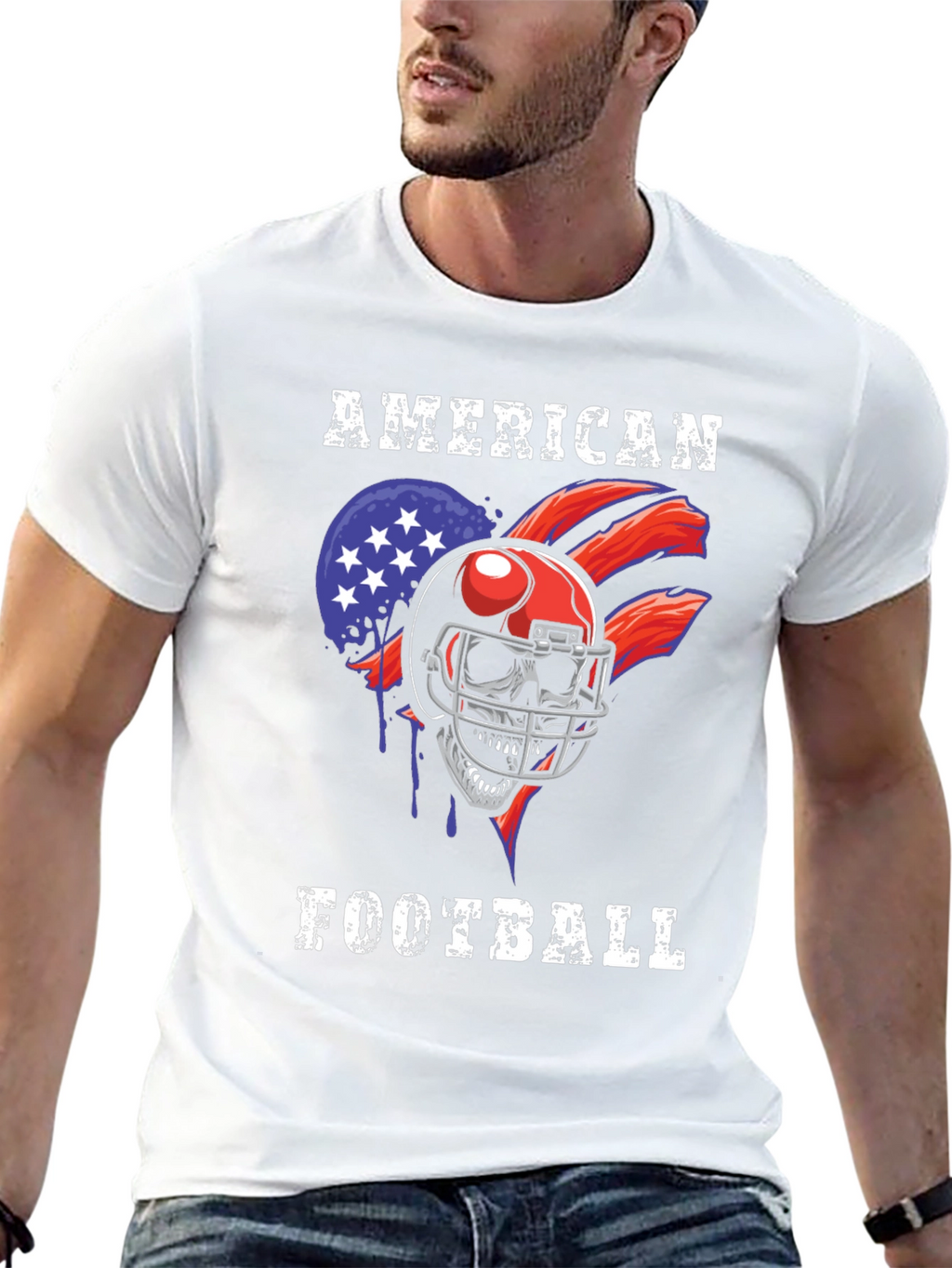 American Football Skull T-Shirt