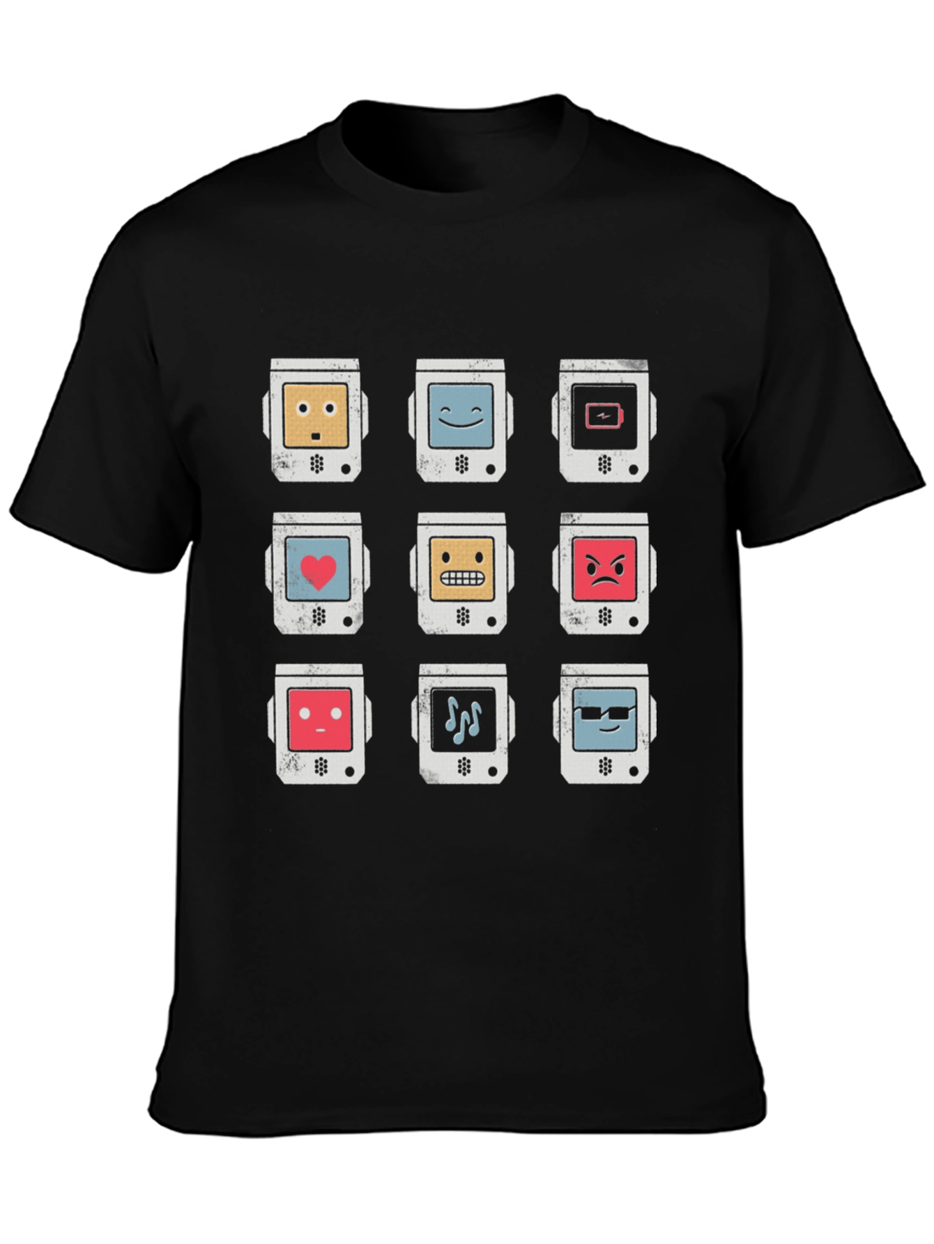 Retro Robot Emoji T-Shirt - Cool Graphic Tee