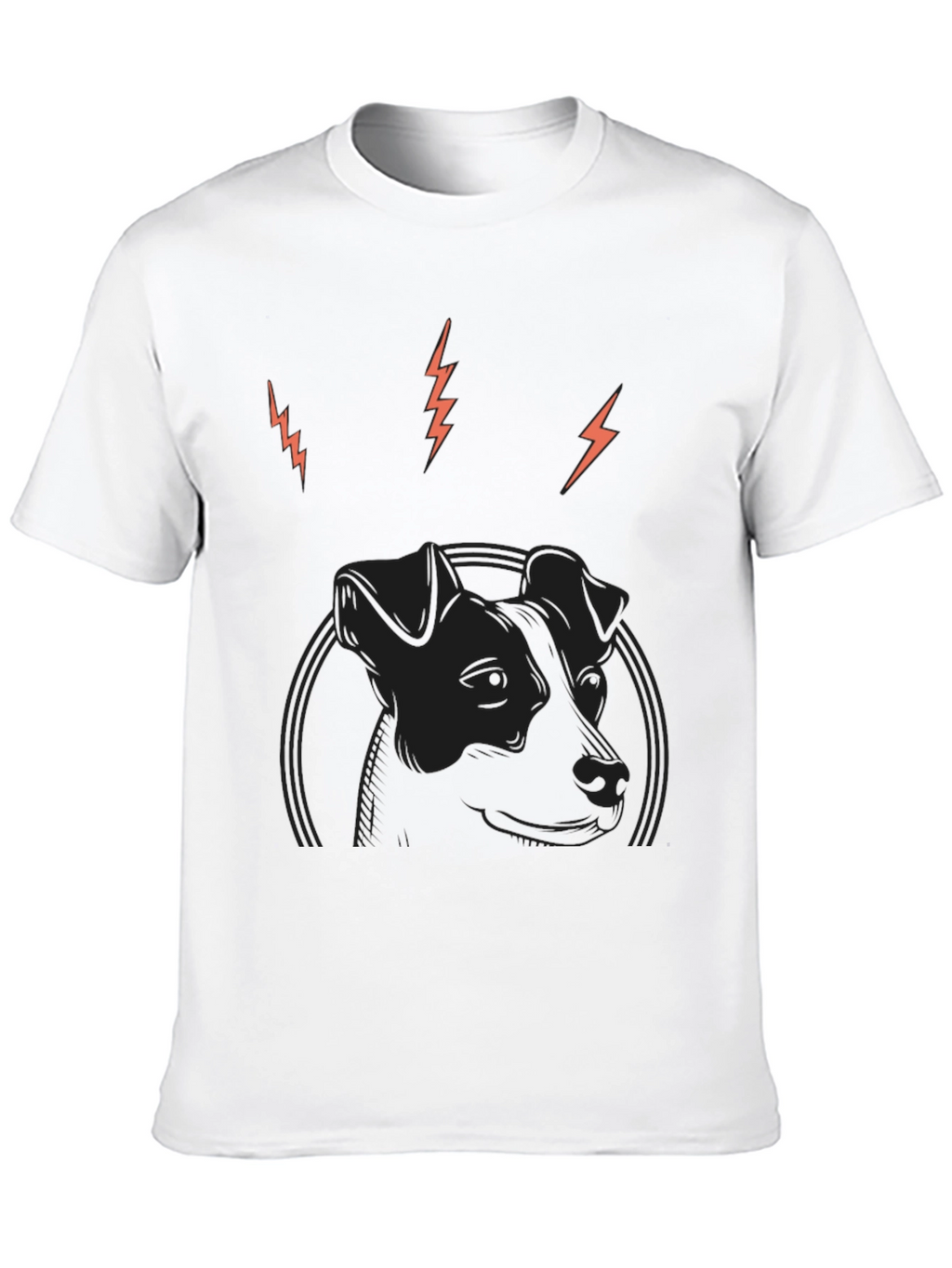 Dog Graphic Print Black T-Shirt