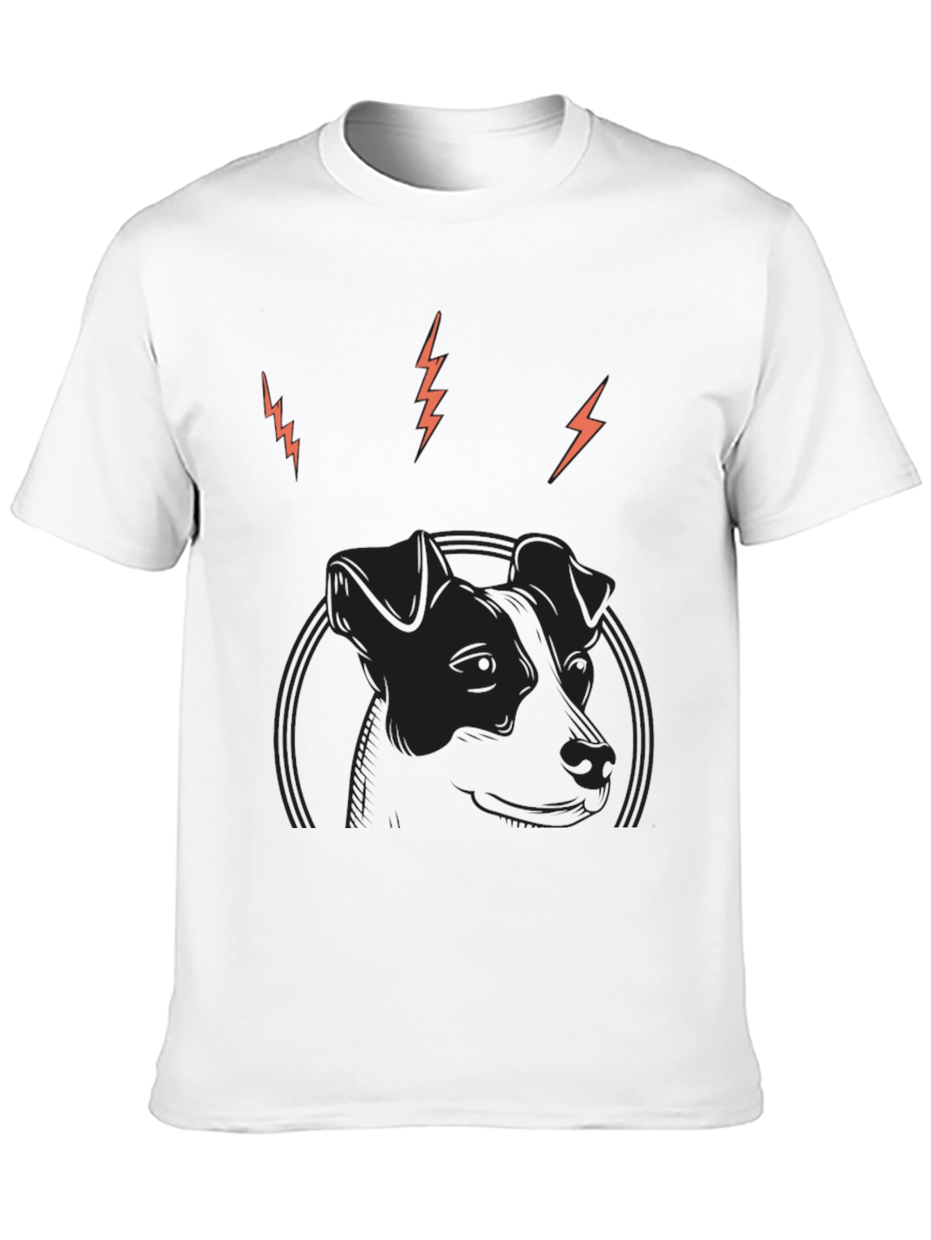 Dog Graphic Print Black T-Shirt
