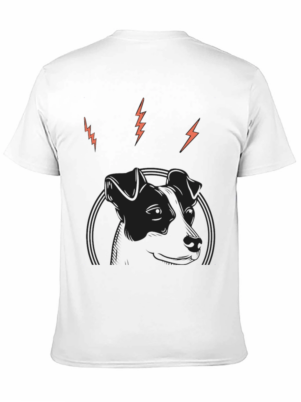 Dog Graphic Print Black T-Shirt