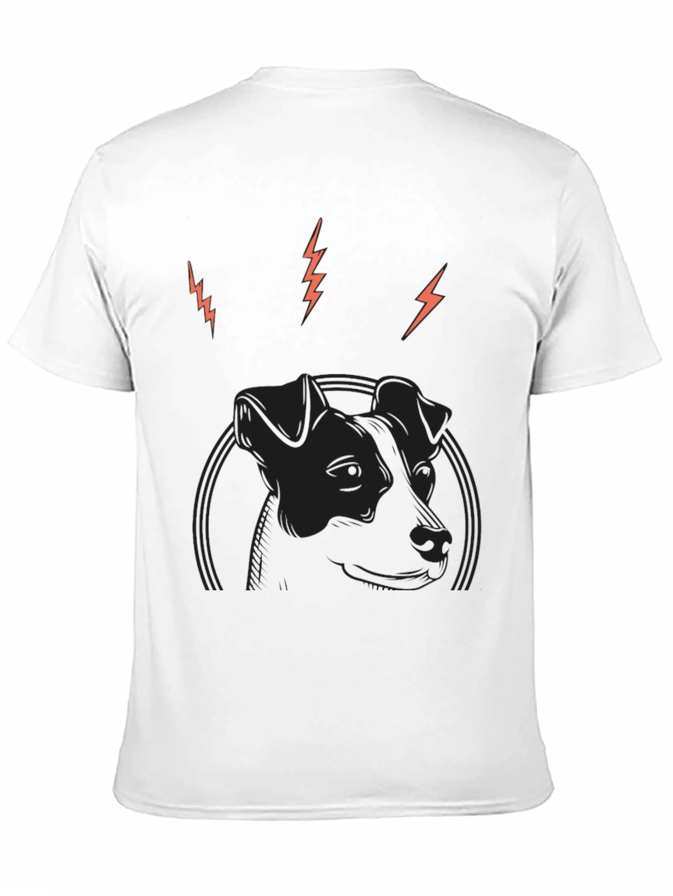 Dog Graphic Print Black T-Shirt