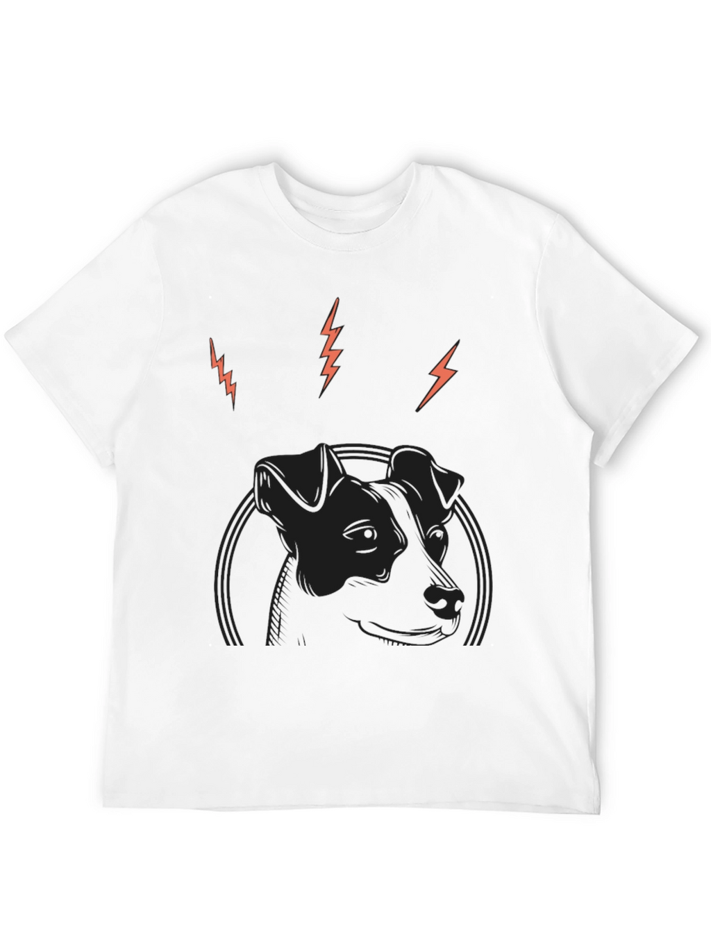Dog Graphic Print Black T-Shirt